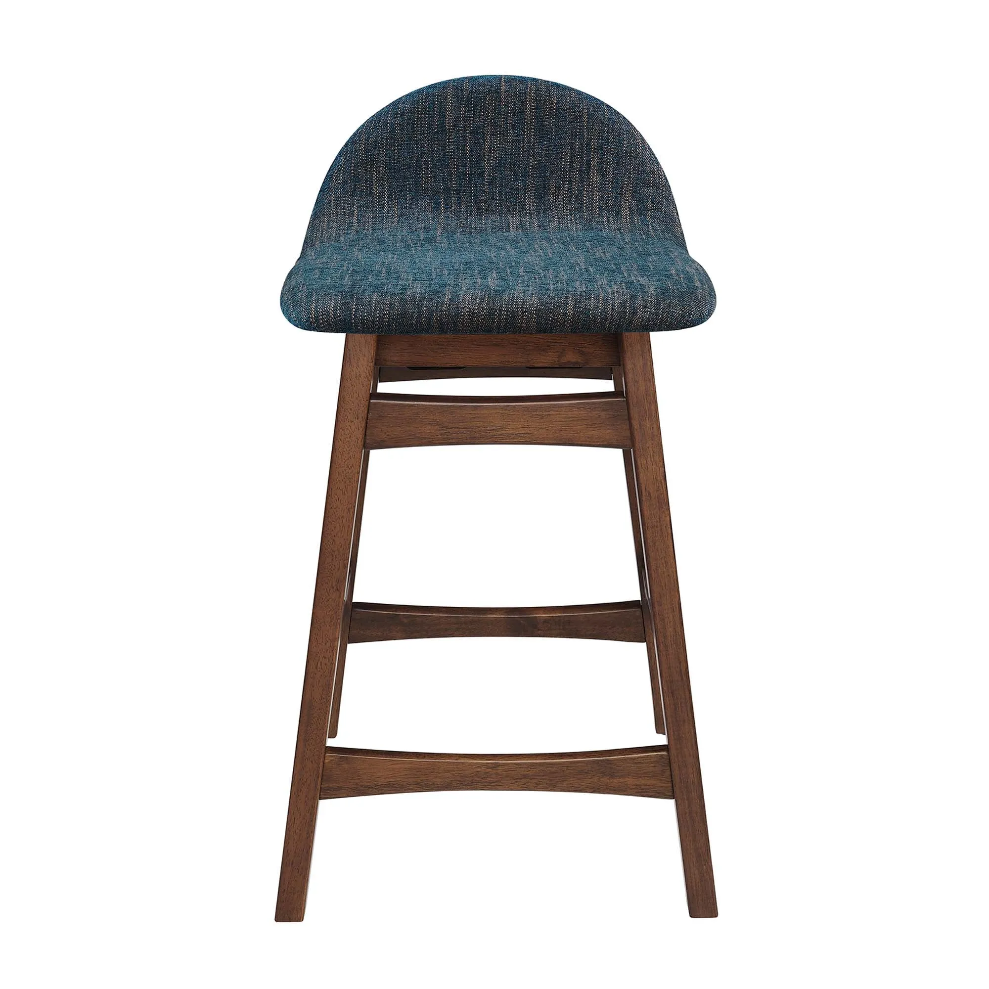 Juno Heathered Fabric Wood Counter Stool - Set of 2 by Modway