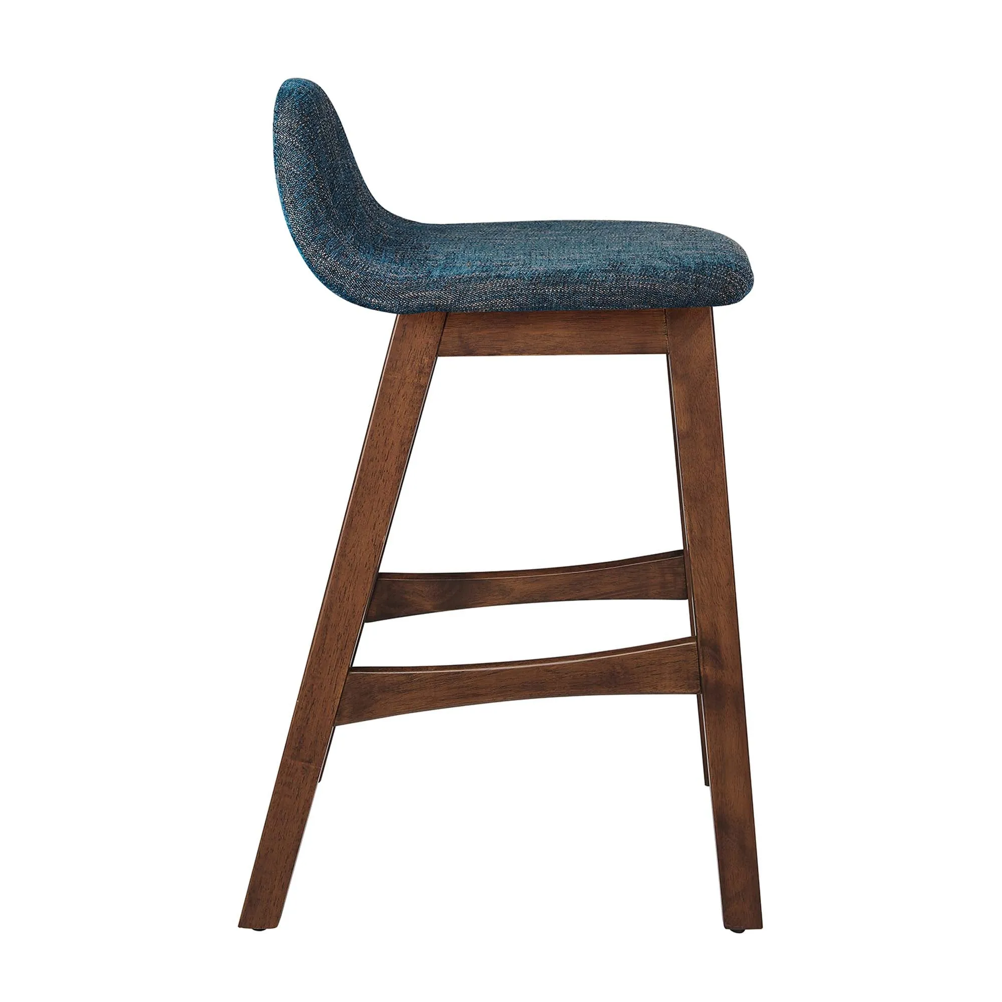 Juno Heathered Fabric Wood Counter Stool - Set of 2 by Modway