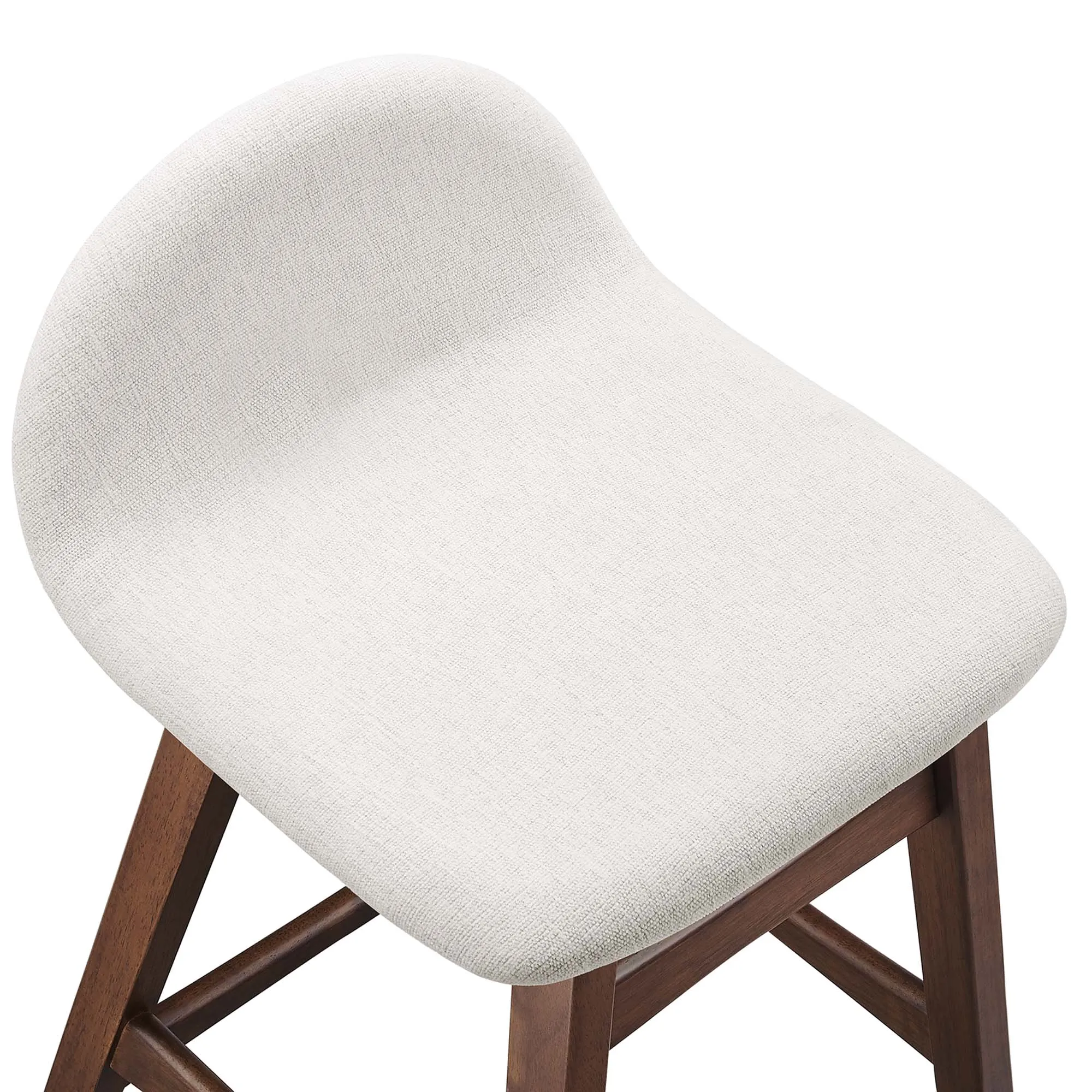 Juno Heathered Fabric Wood Counter Stool - Set of 2 by Modway