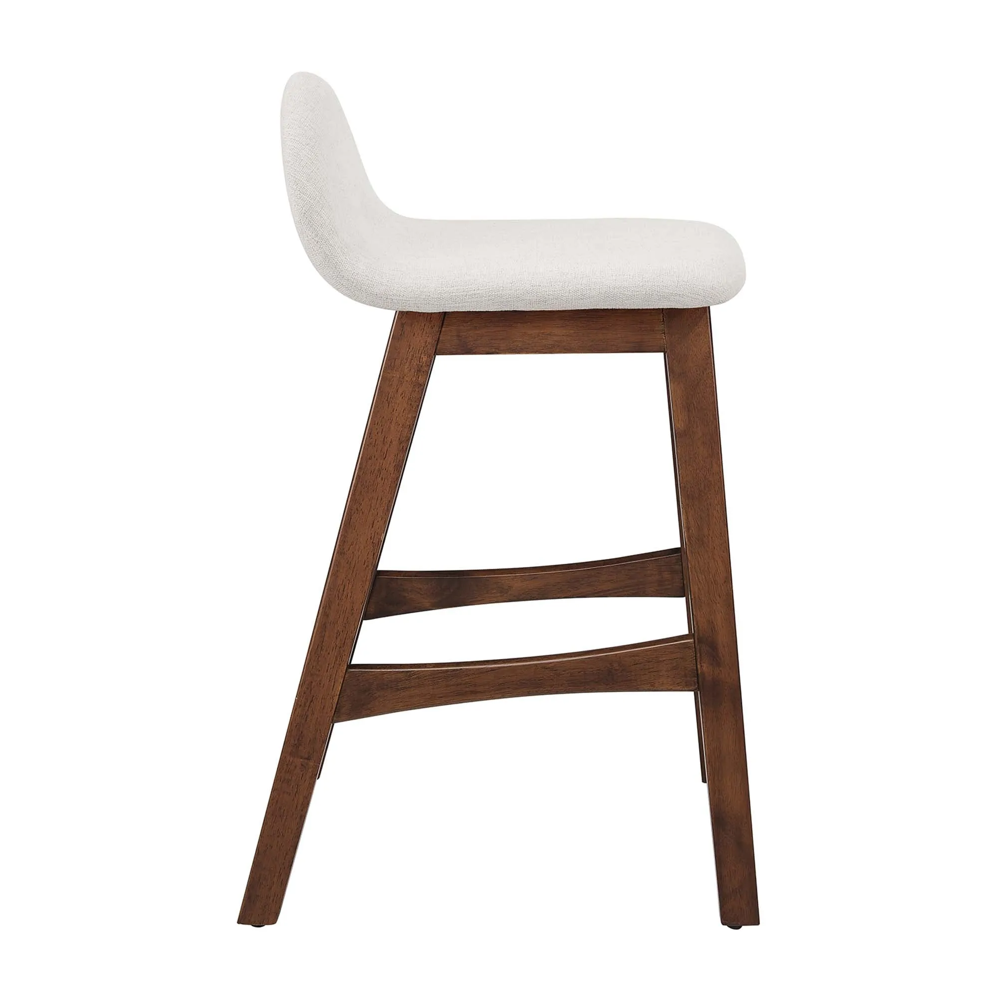 Juno Heathered Fabric Wood Counter Stool - Set of 2 by Modway