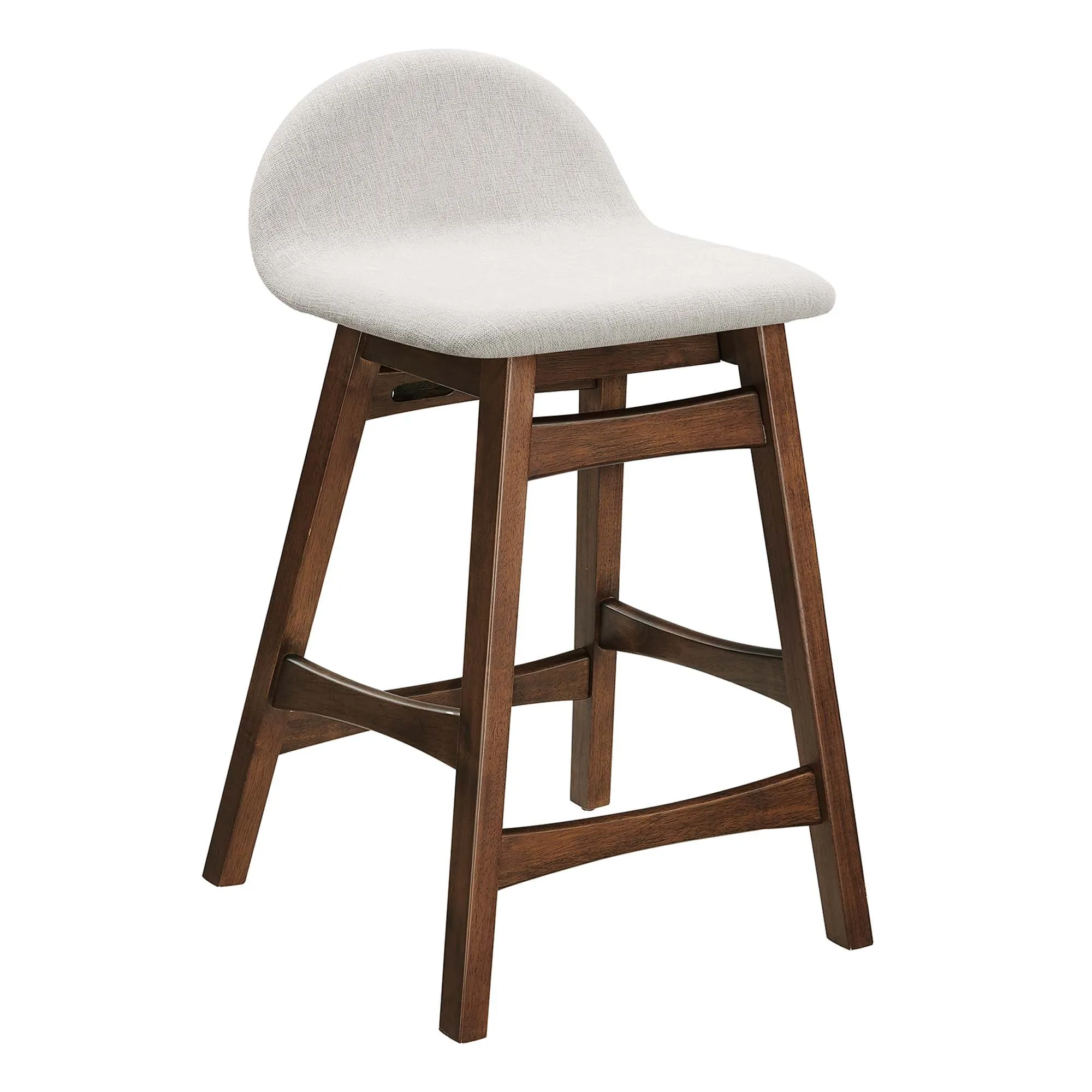 Juno Heathered Fabric Wood Counter Stool - Set of 2 by Modway