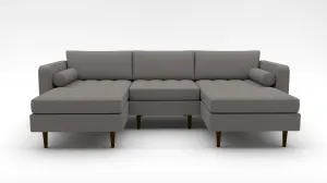 Ladybird 102" Double Chaise with Armless Chair