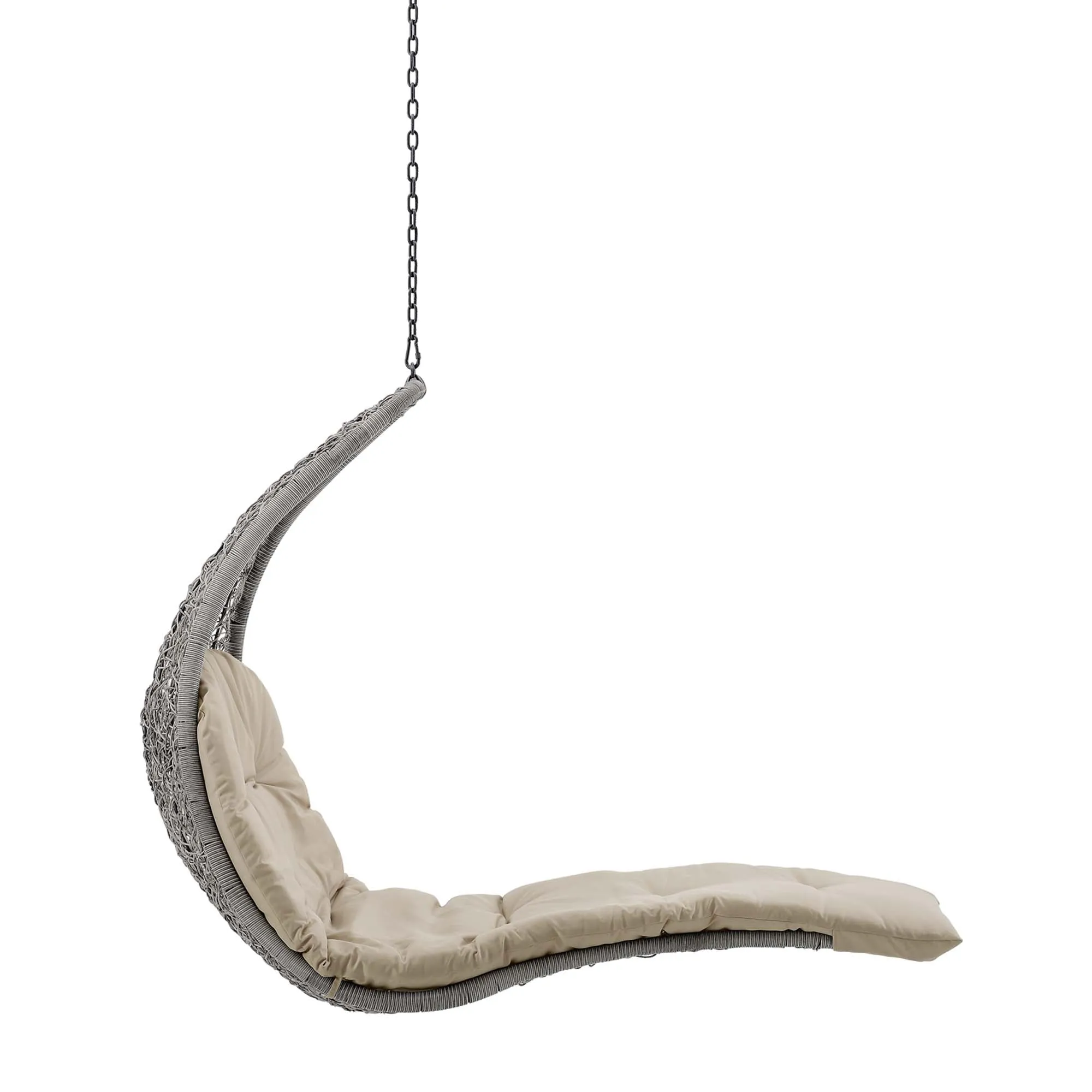 Landscape Hanging Chaise Lounge Outdoor Patio Swing Chair by Modway