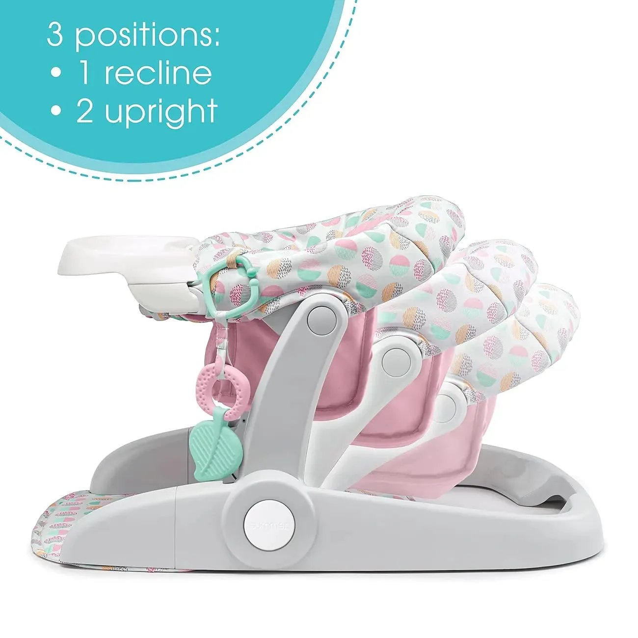 Learn to Sit Stages 3 Position Floor Booster Seat - Pink