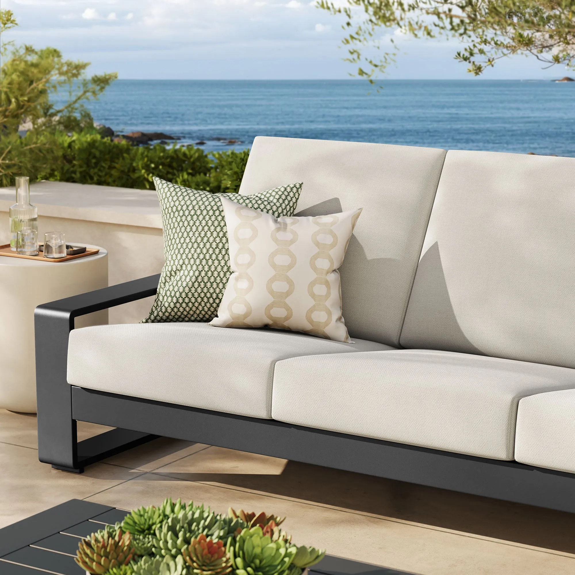 Lirienne Outdoor Patio Aluminum Sofa by Modway
