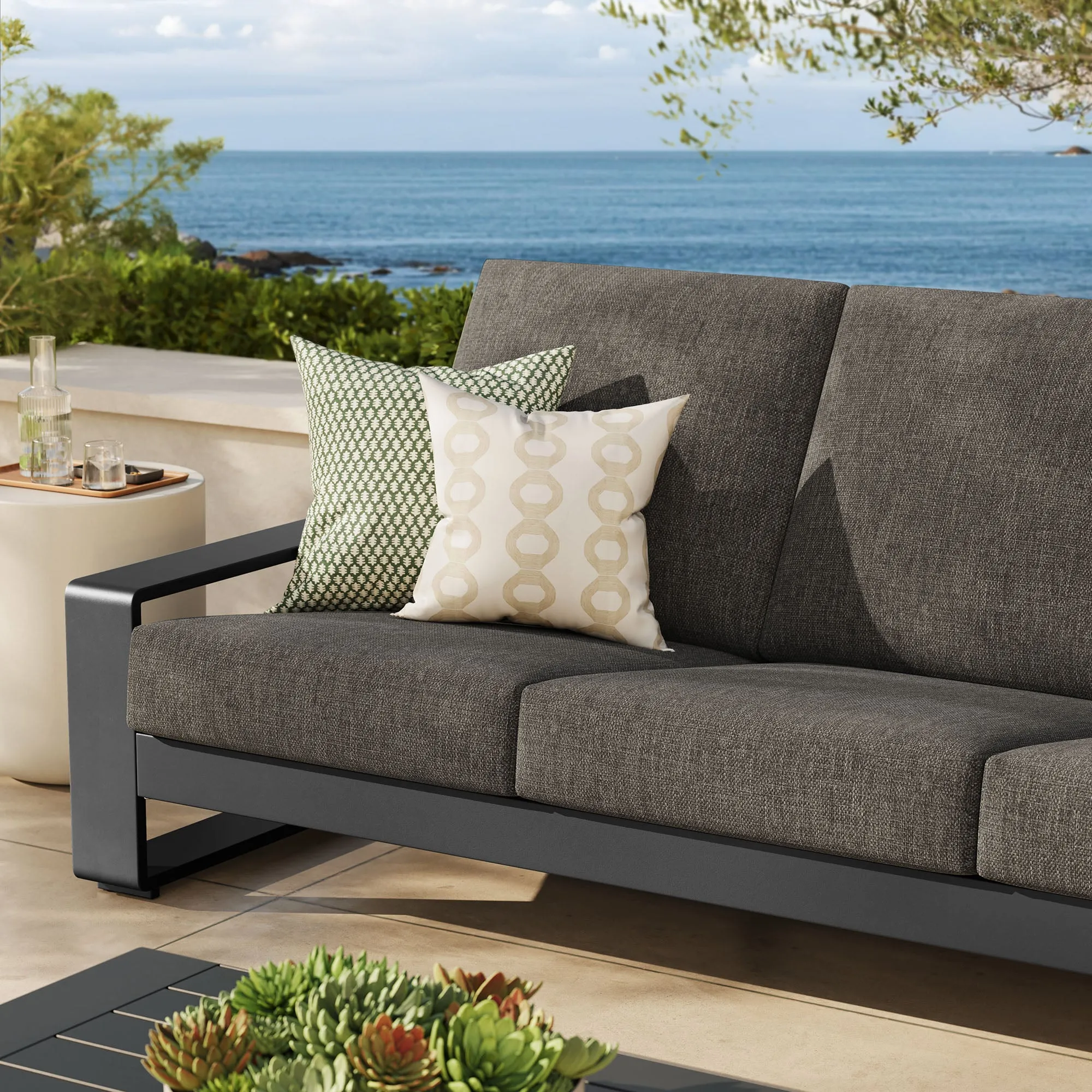 Lirienne Outdoor Patio Aluminum Sofa by Modway