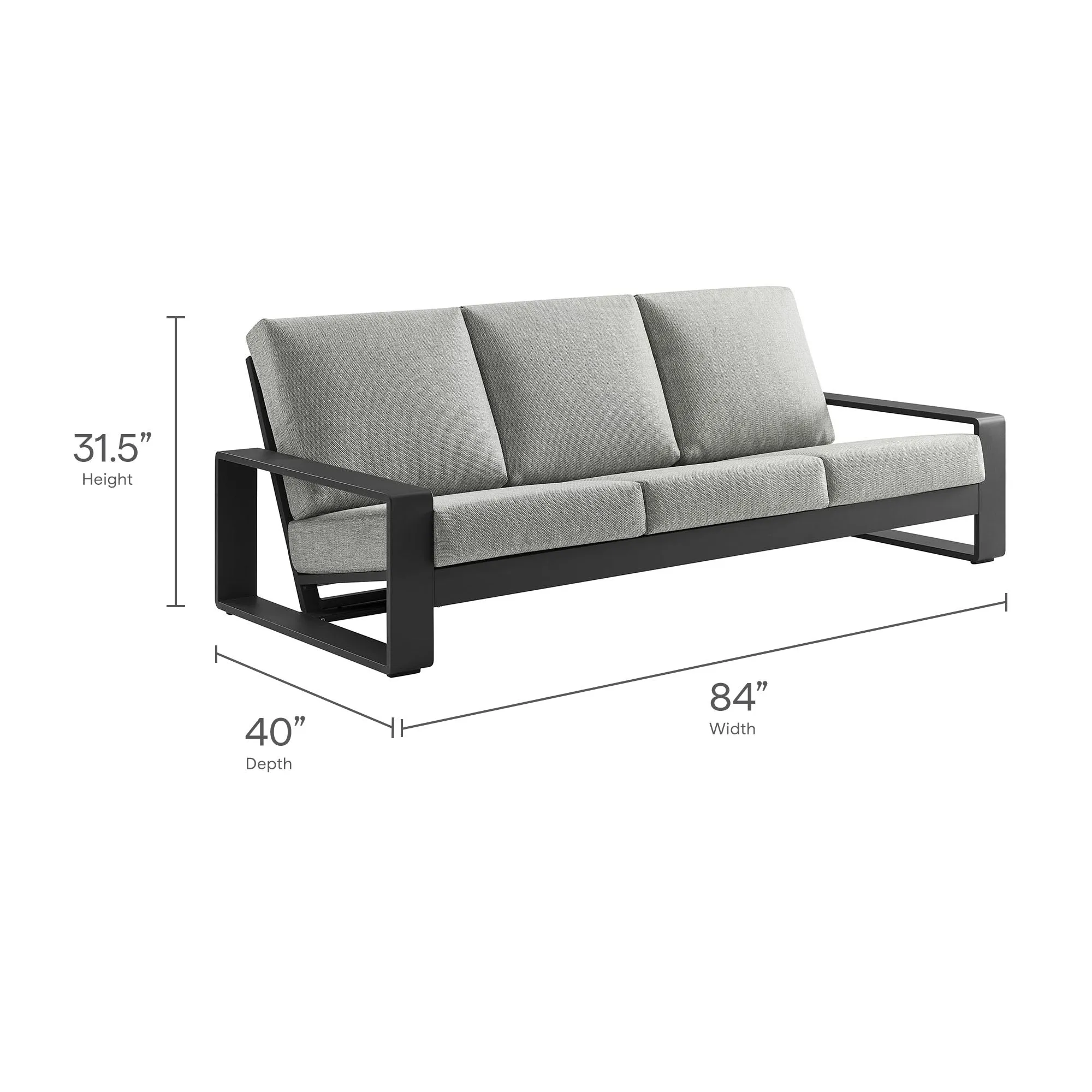 Lirienne Outdoor Patio Aluminum Sofa by Modway