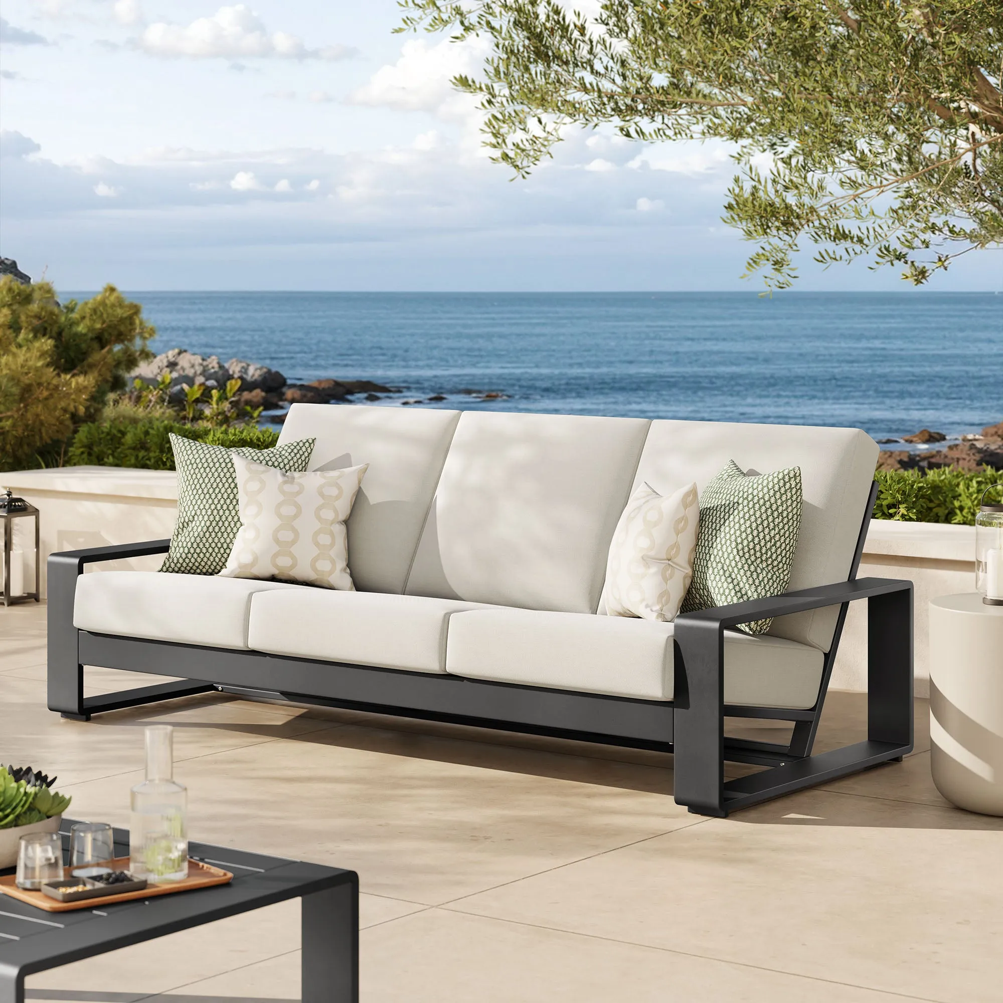 Lirienne Outdoor Patio Aluminum Sofa by Modway
