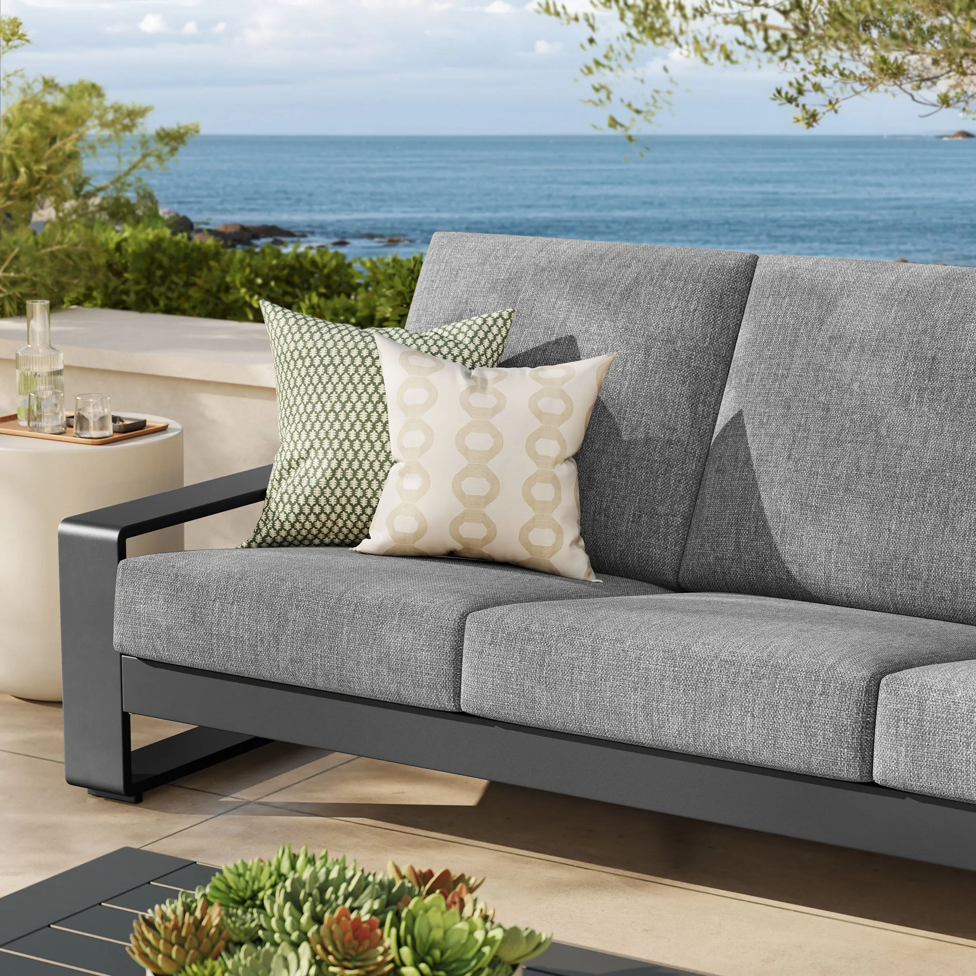 Lirienne Outdoor Patio Aluminum Sofa by Modway