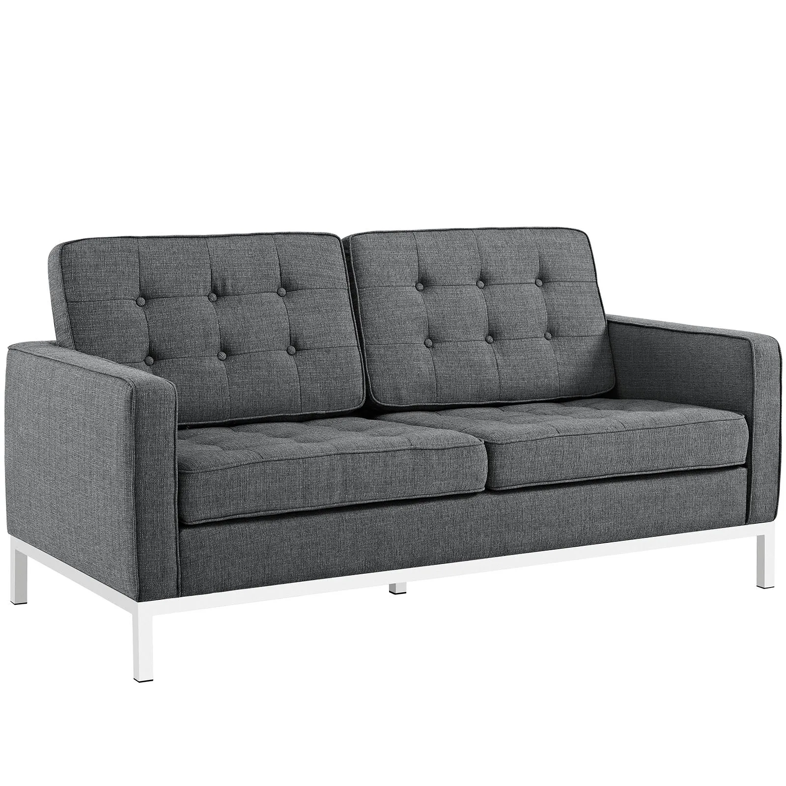 Loft Upholstered Fabric Loveseat by Modway