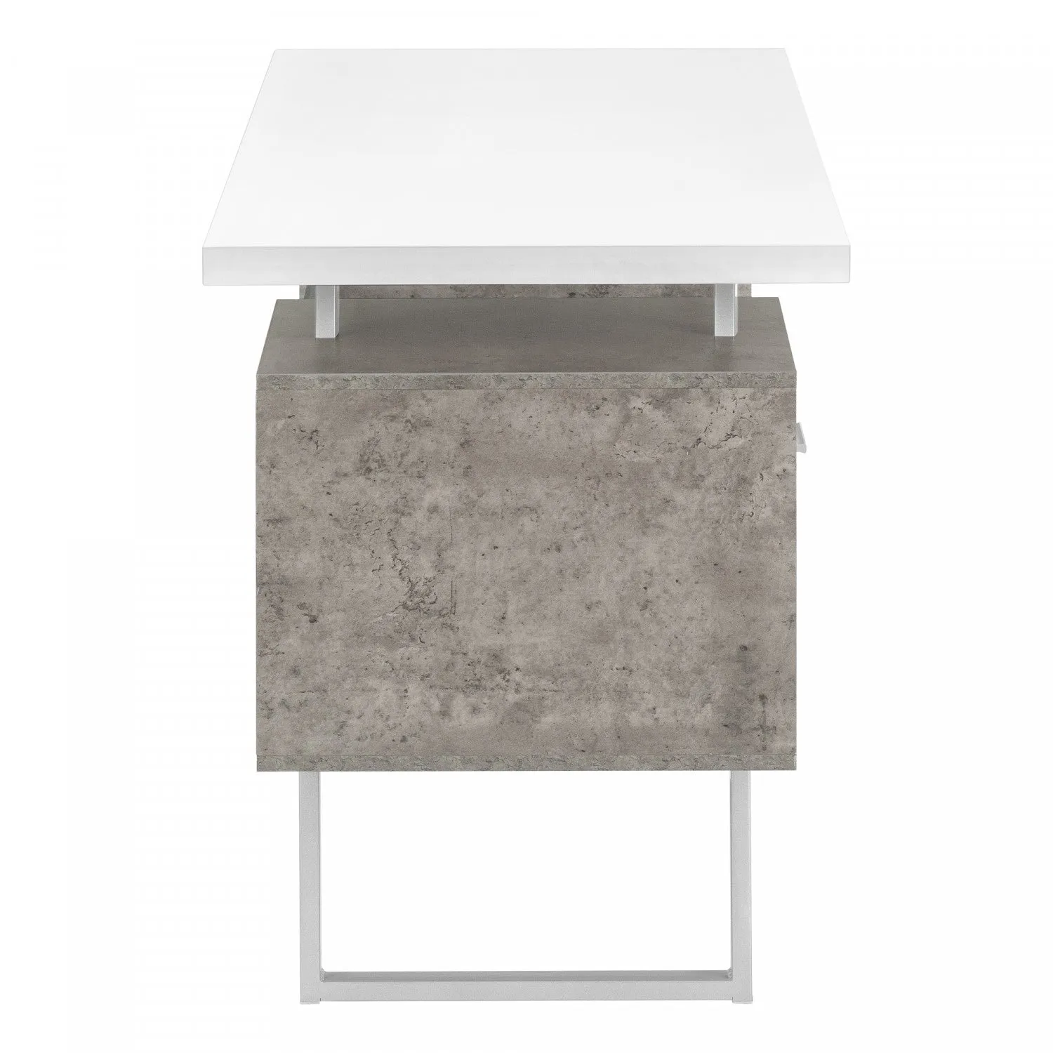 Loura Desk - White/Concrete Grey