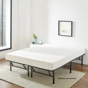 Mainstays MSF436250086013 High Profile Foldable Steel King Platform Bed Frame, Black