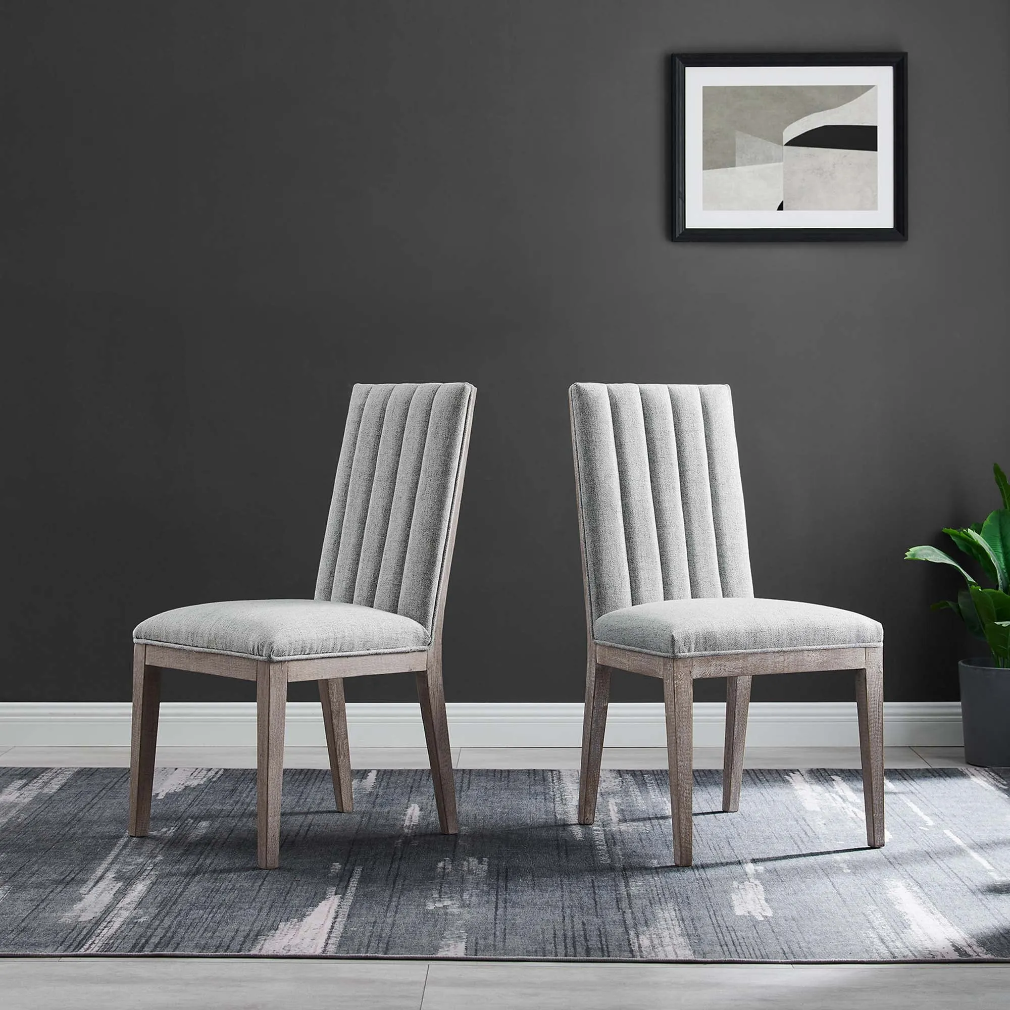 Maisonette French Vintage Tufted Fabric Dining Side Chair by Modway