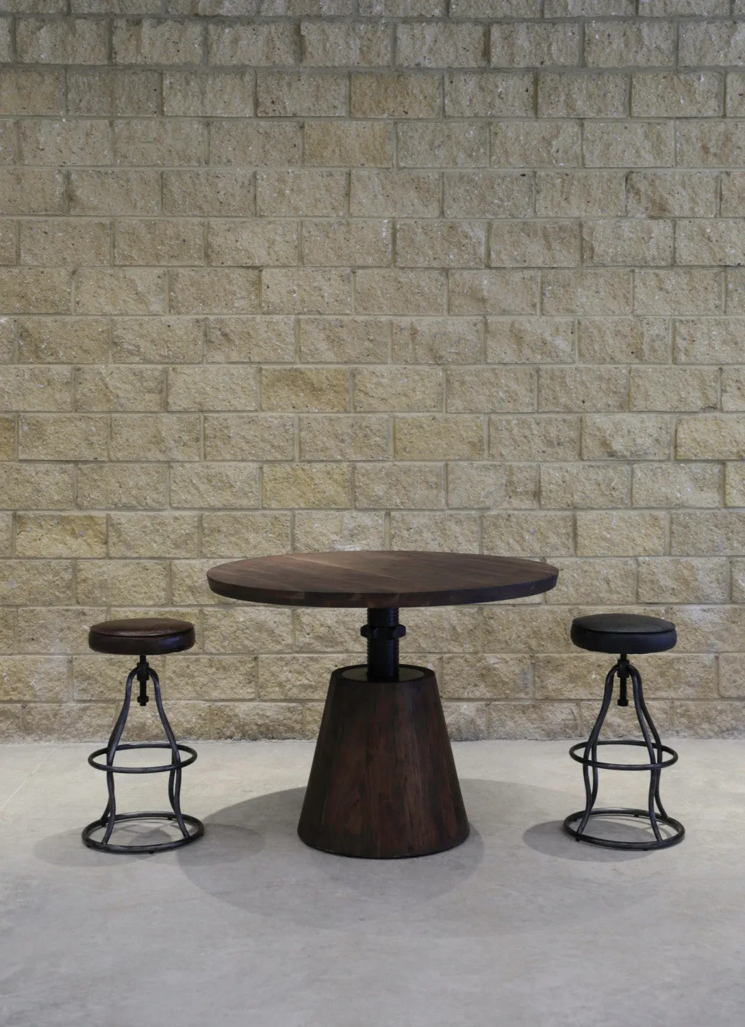 Maloe Leather Bar Stool - Black