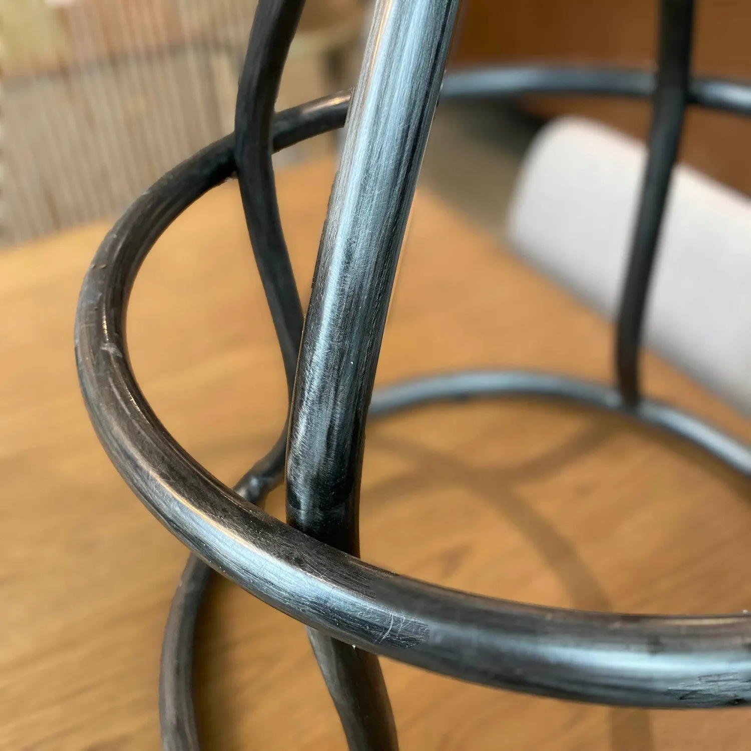 Maloe Leather Bar Stool - Black