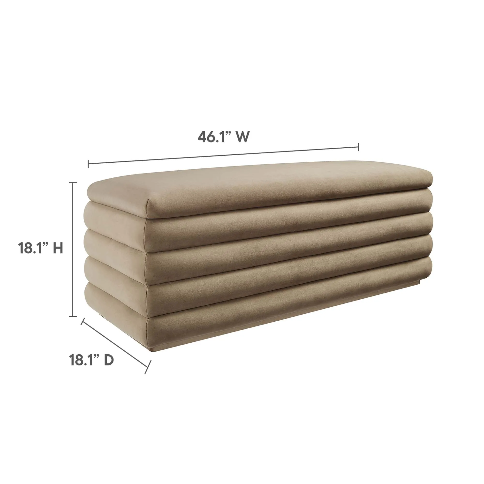 Mezzo Upholstered Performance Velvet Storage Bench by Modway