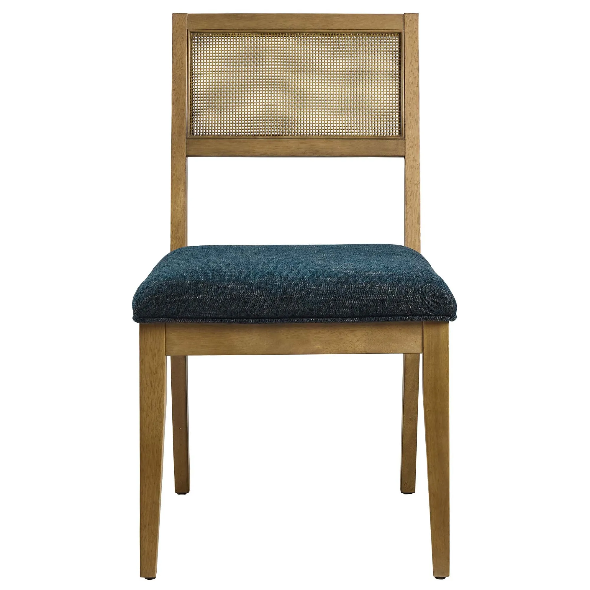 Nimba  Rattan Fabric Dining Chairs Set of 2