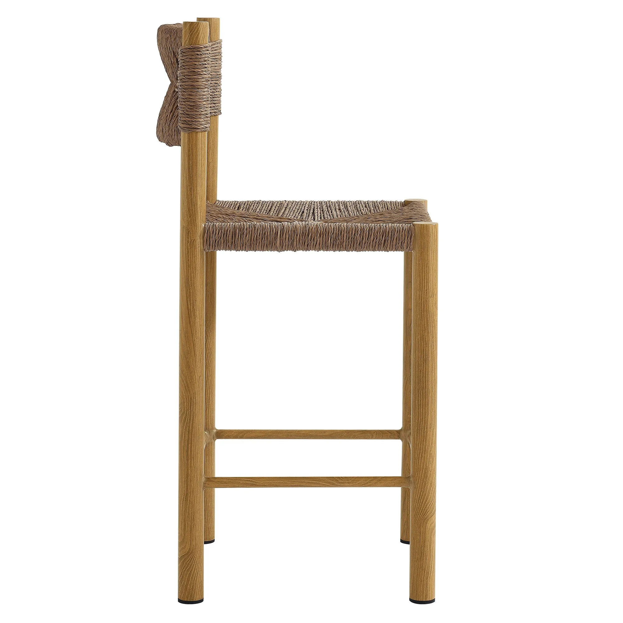 Parkland Outdoor Patio Rattan and Aluminum Counter Stools Set of 2 by Modway