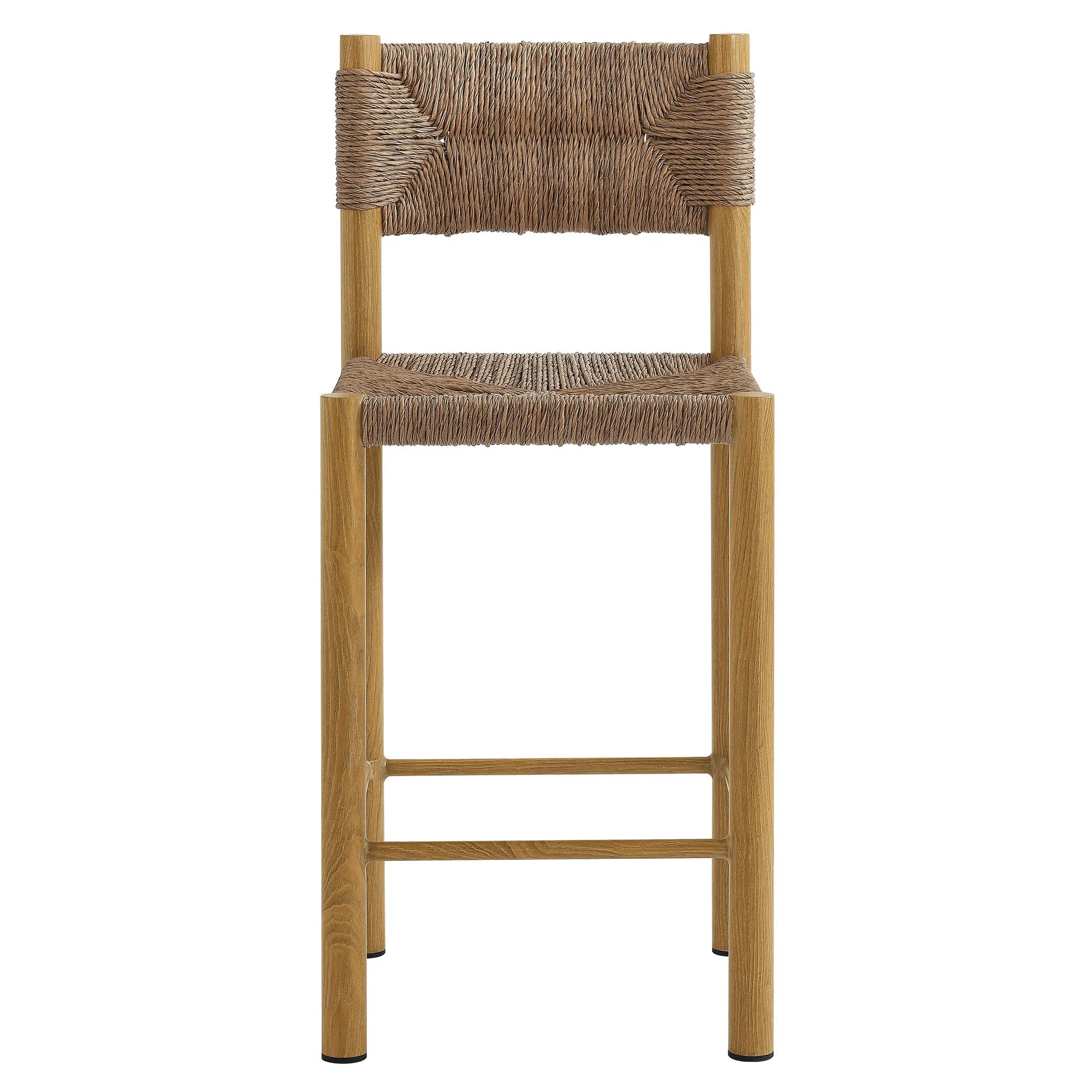 Parkland Outdoor Patio Rattan and Aluminum Counter Stools Set of 2 by Modway