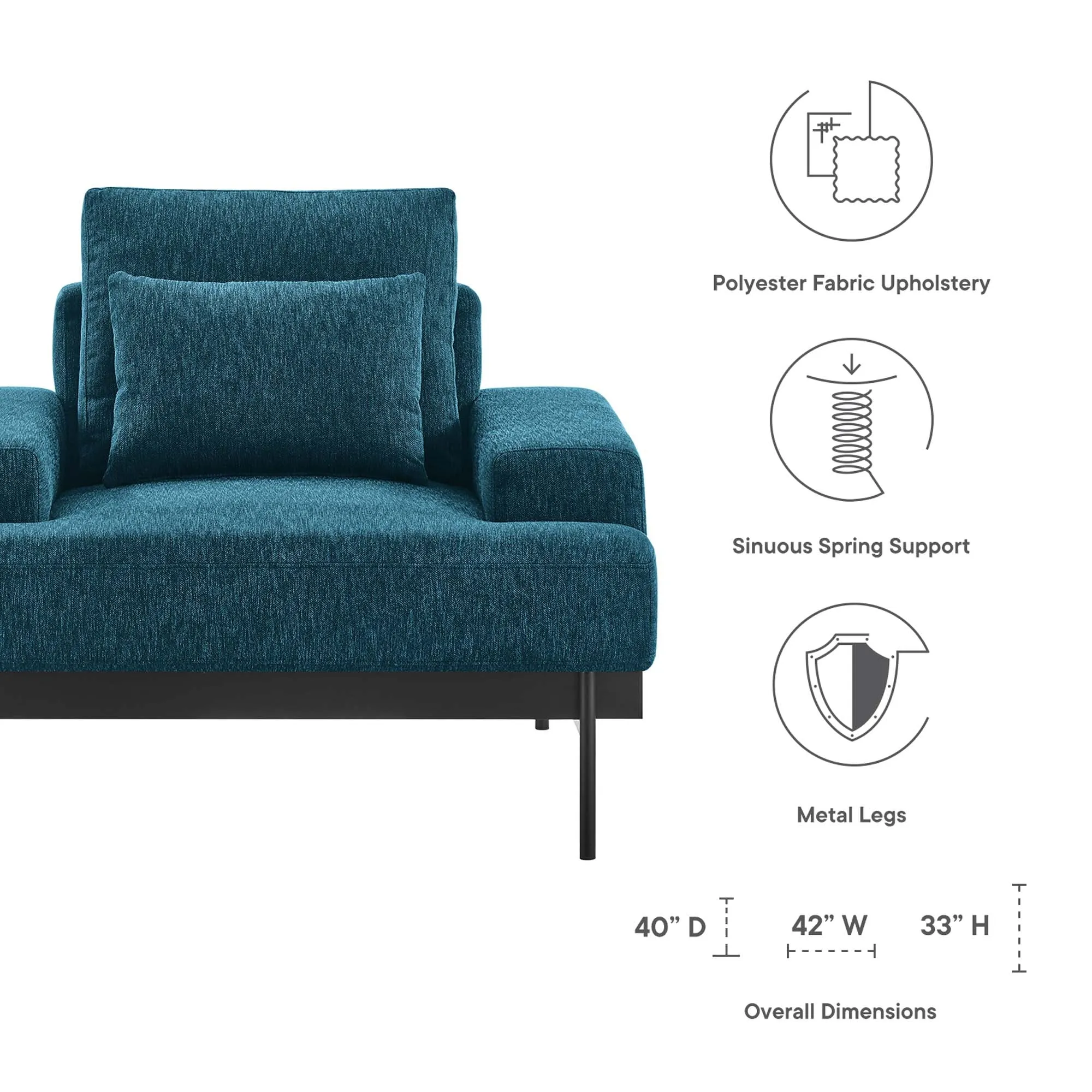 Proximity Upholstered Fabric Armchair by Modway