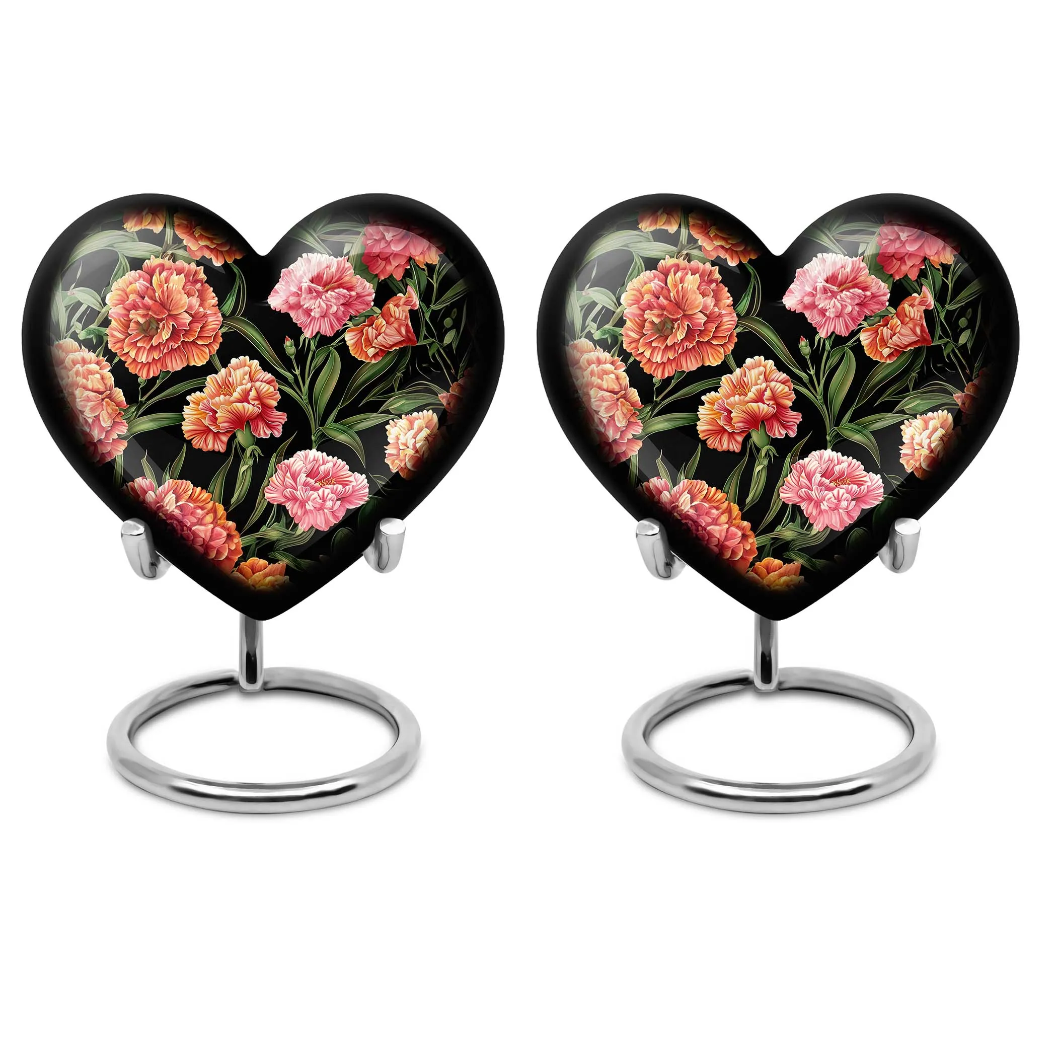 Purple Meadow Large Cremation Urn, Heart-Themed to Honour