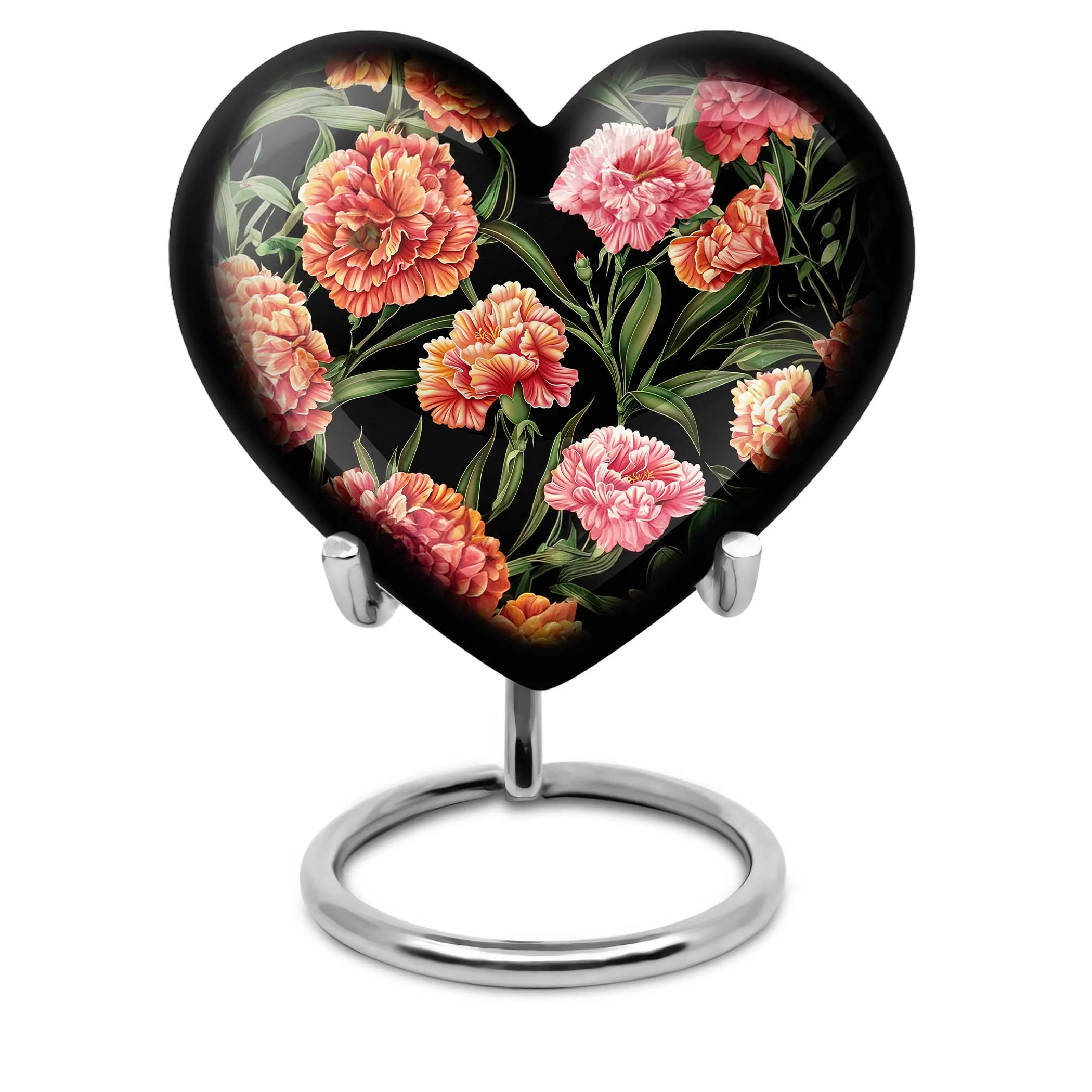 Purple Meadow Large Cremation Urn, Heart-Themed to Honour