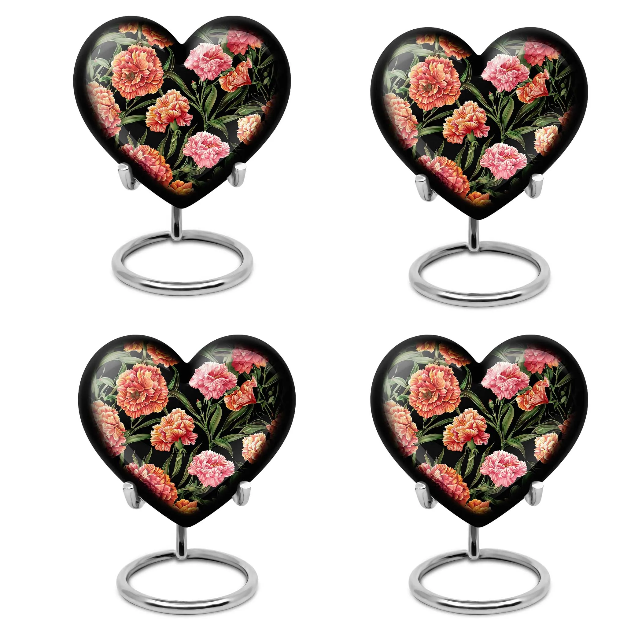 Purple Meadow Large Cremation Urn, Heart-Themed to Honour