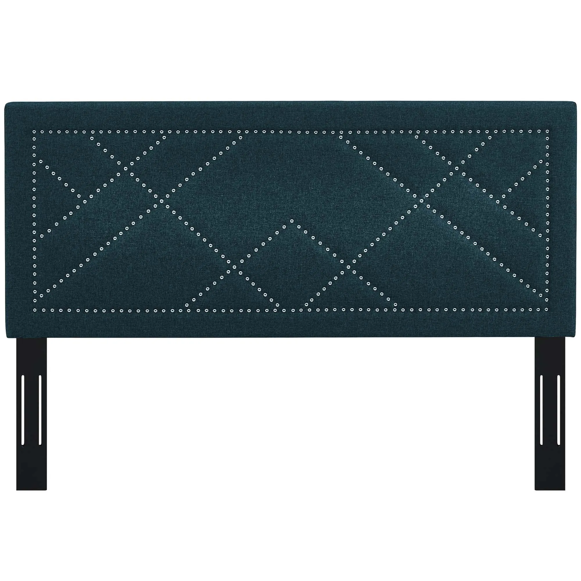 Reese Nailhead Upholstered Linen Fabric Headboard by Modway