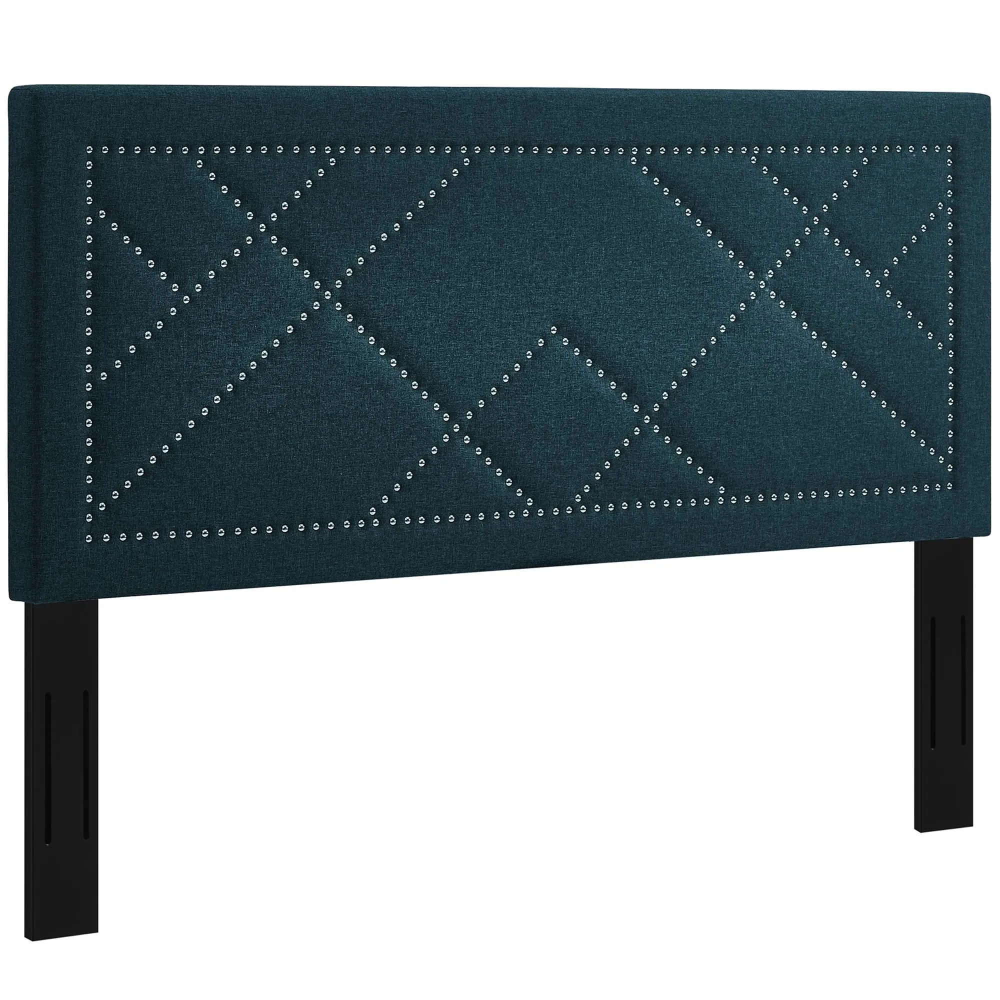 Reese Nailhead Upholstered Linen Fabric Headboard by Modway