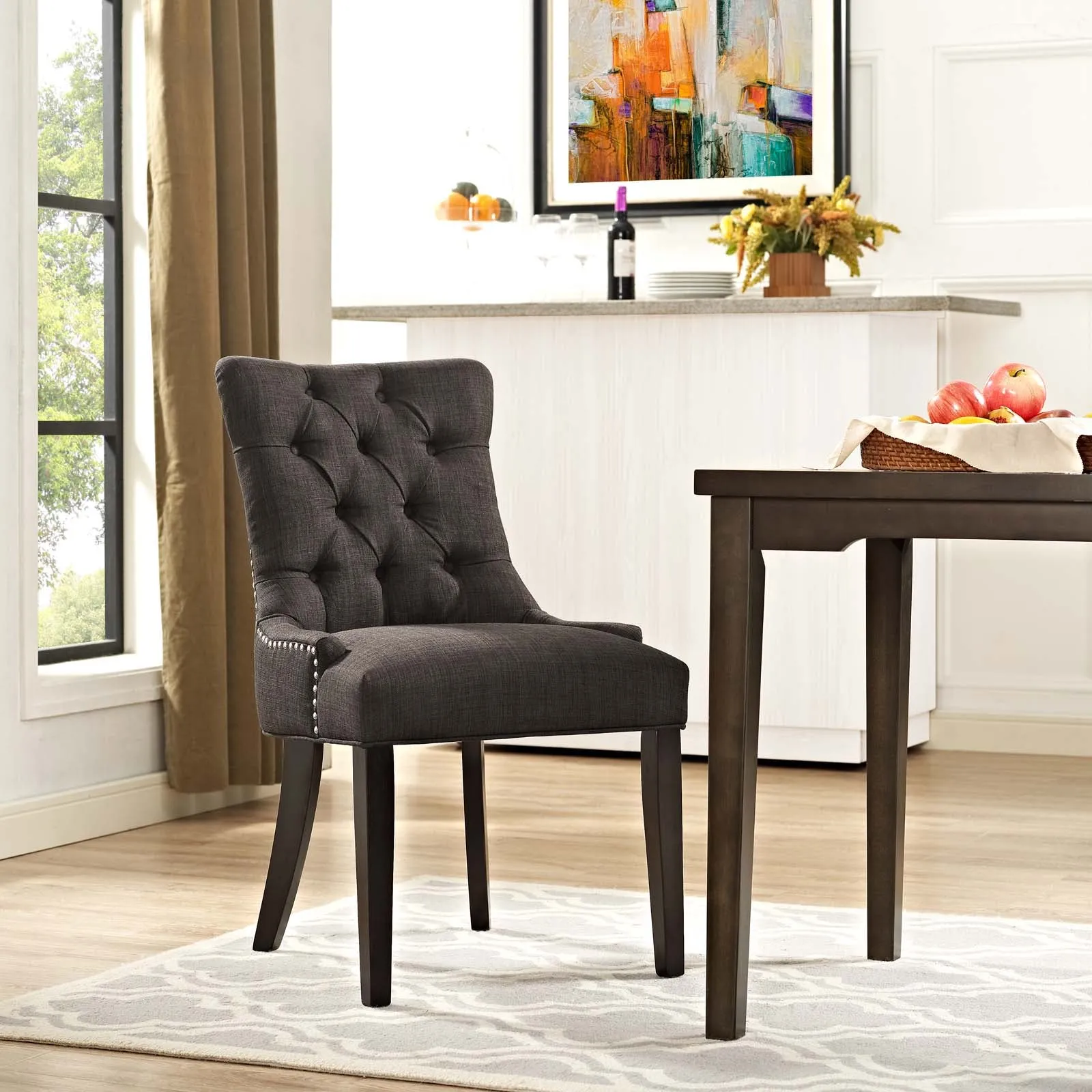 Regent Tufted Fabric Dining Chair by Modway