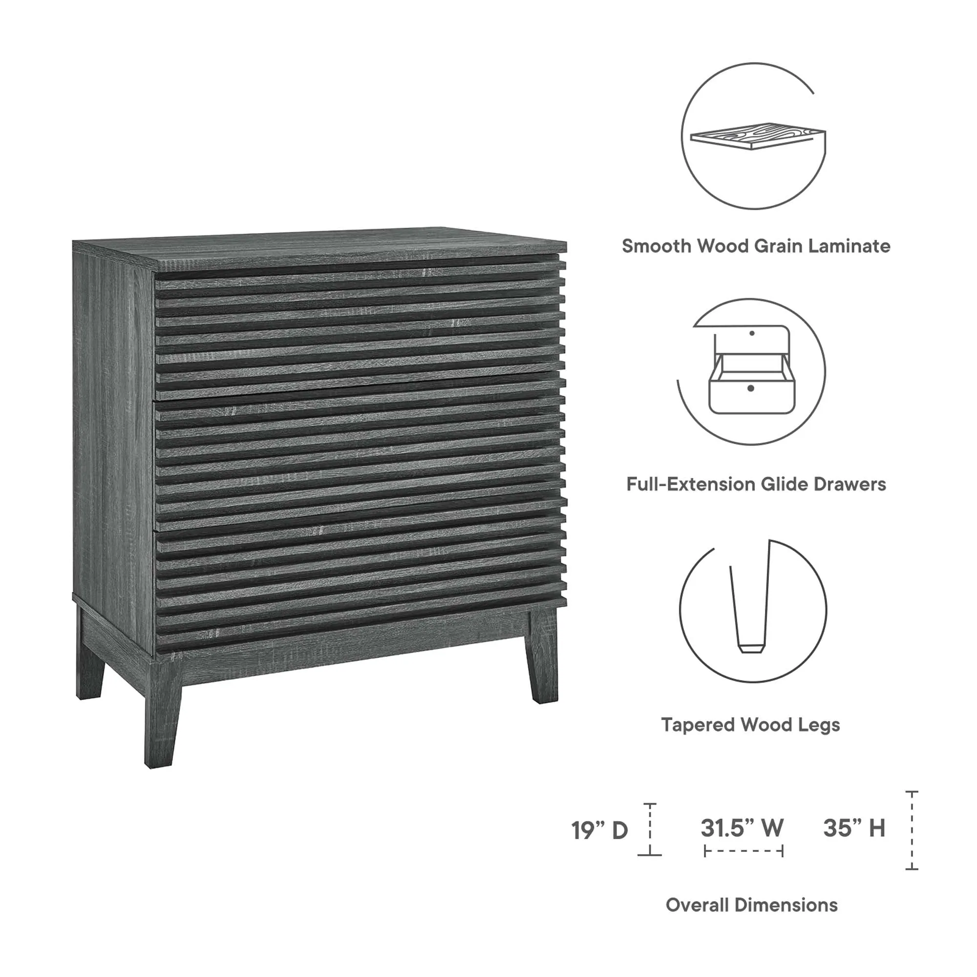 Render 3-Drawer Bachelor's Chest by Modway