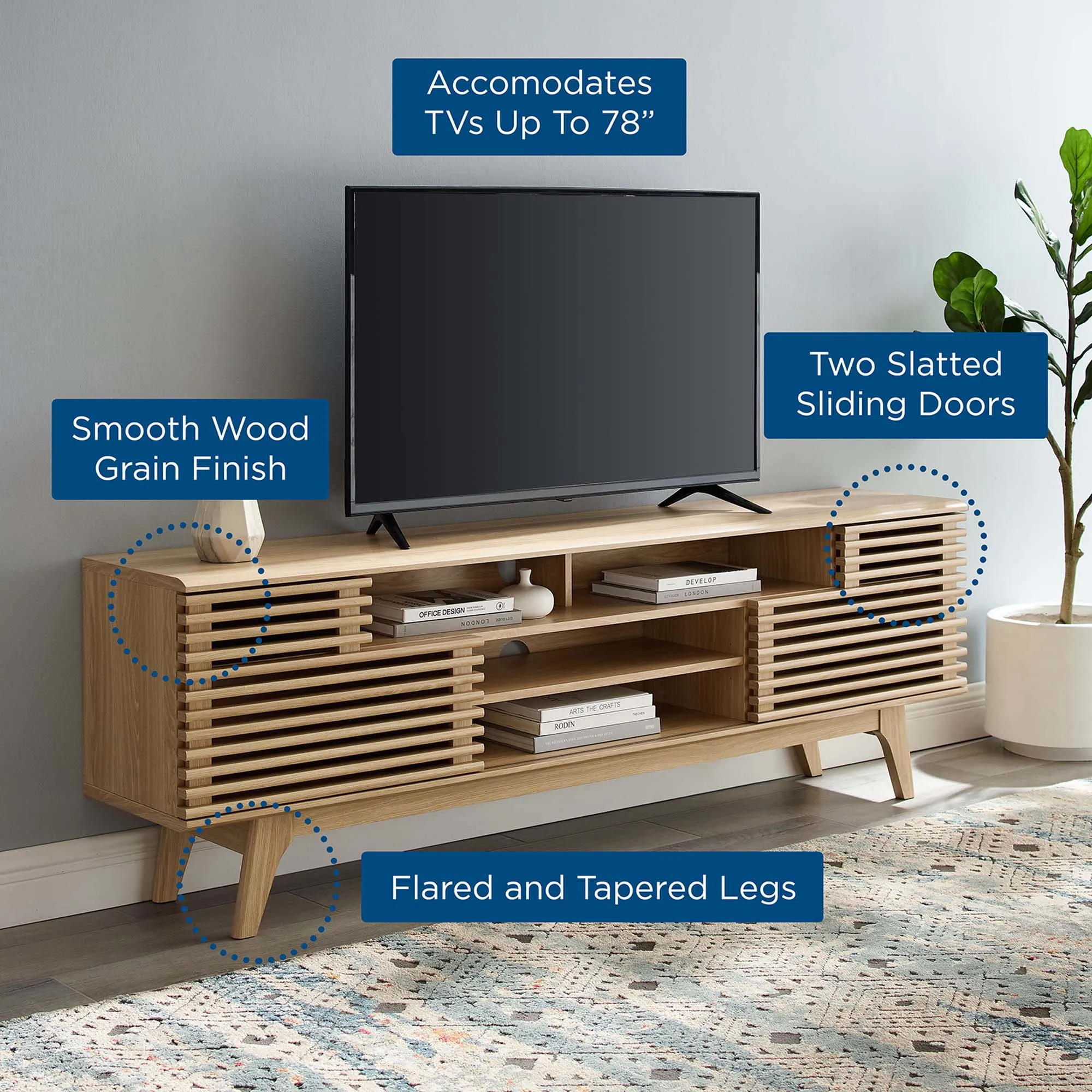 Render 71" Media Console TV Stand by Modway