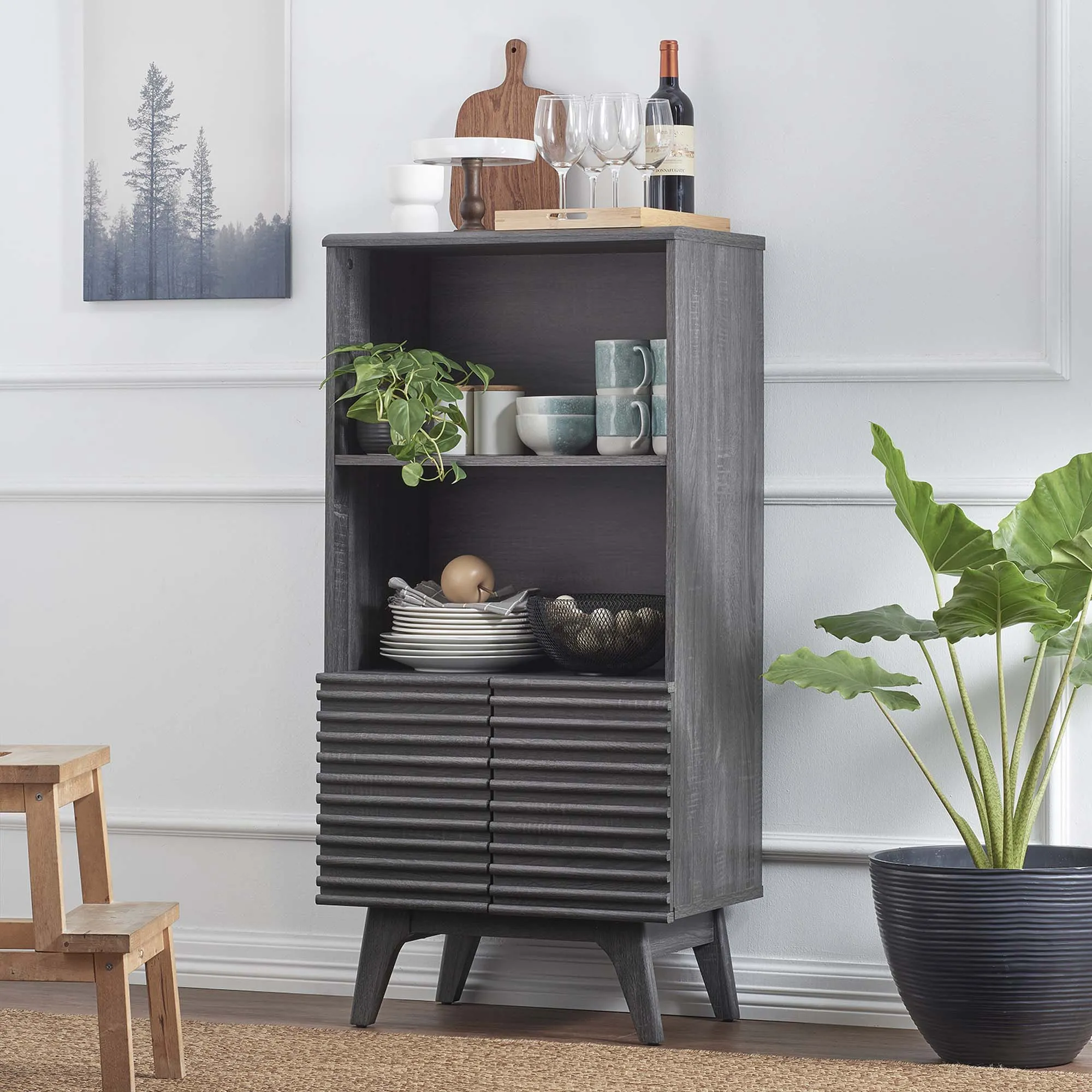 Render Display Cabinet Bookshelf by Modway
