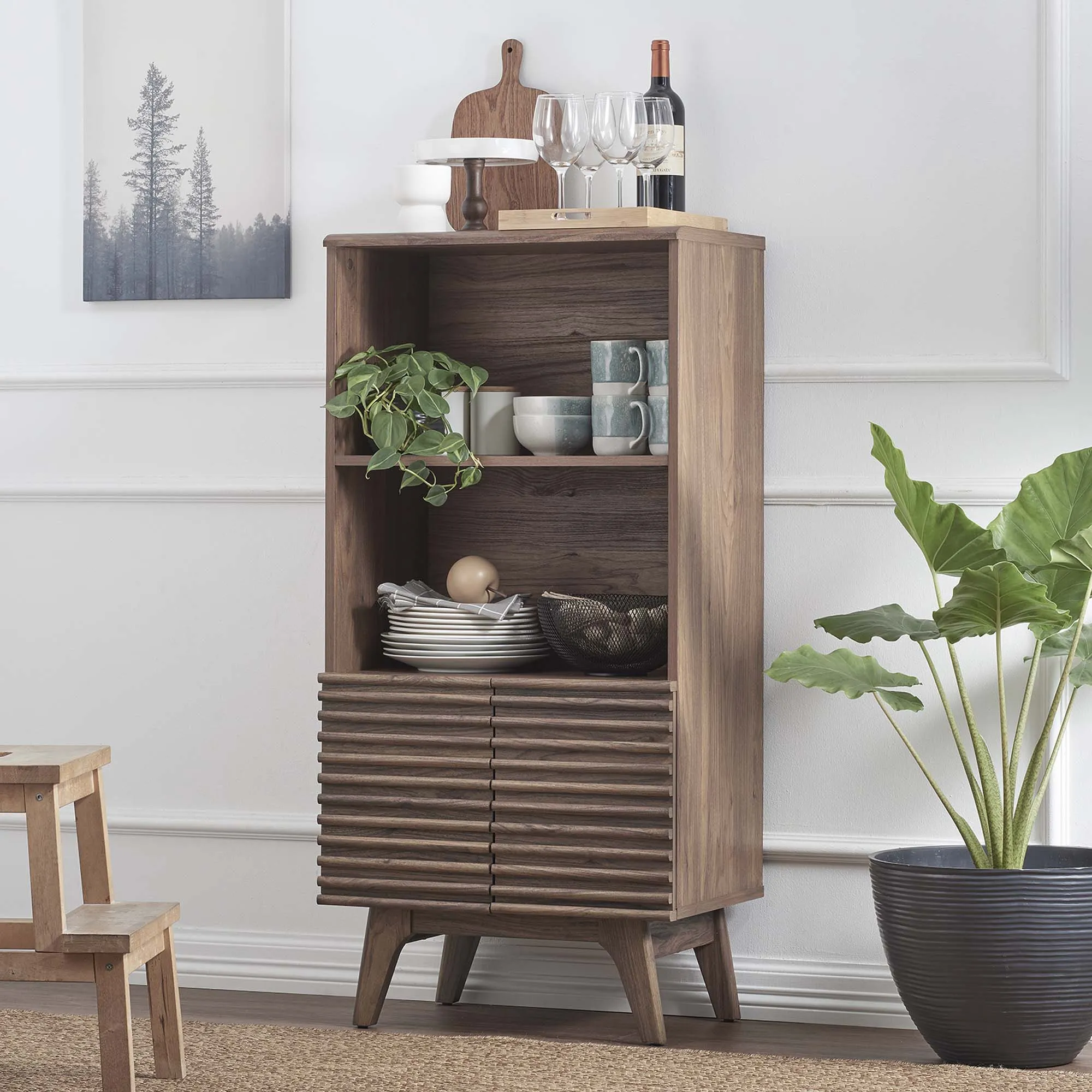 Render Display Cabinet Bookshelf by Modway
