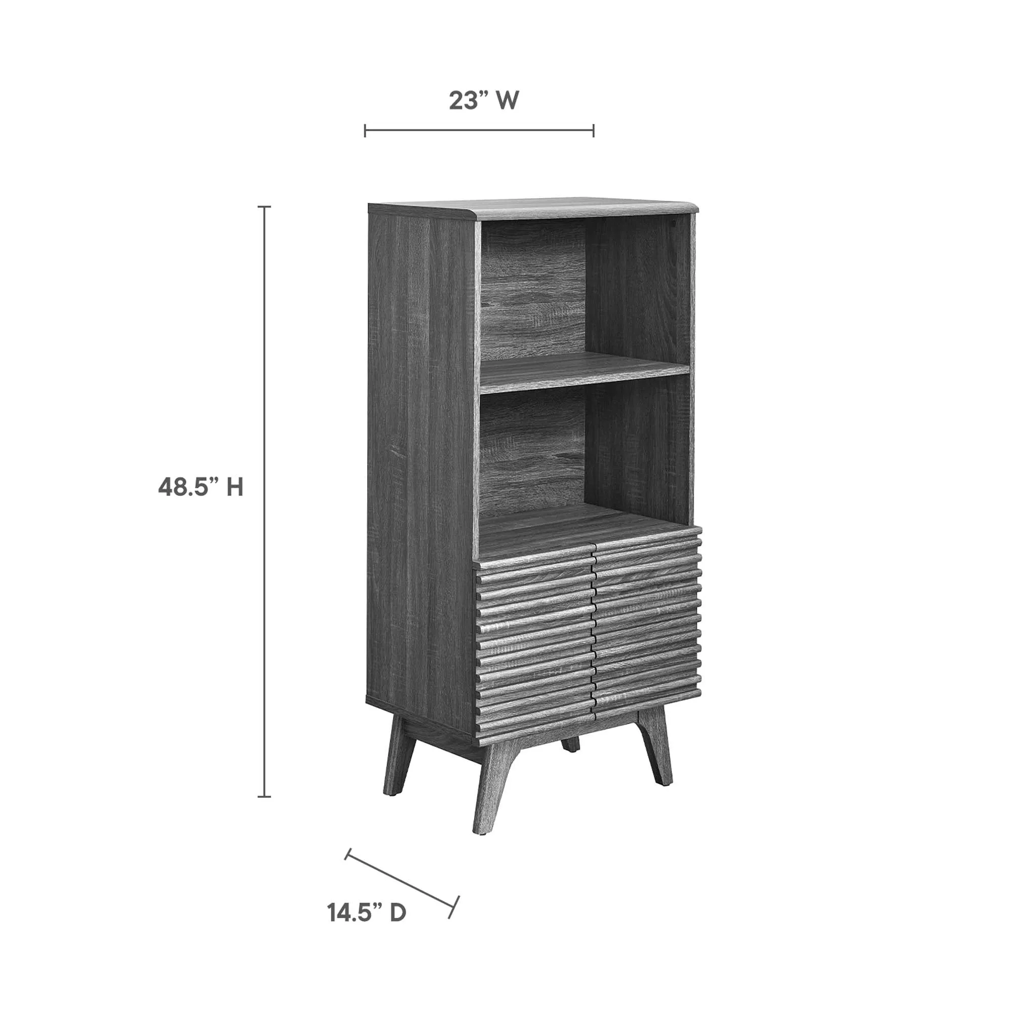 Render Display Cabinet Bookshelf by Modway