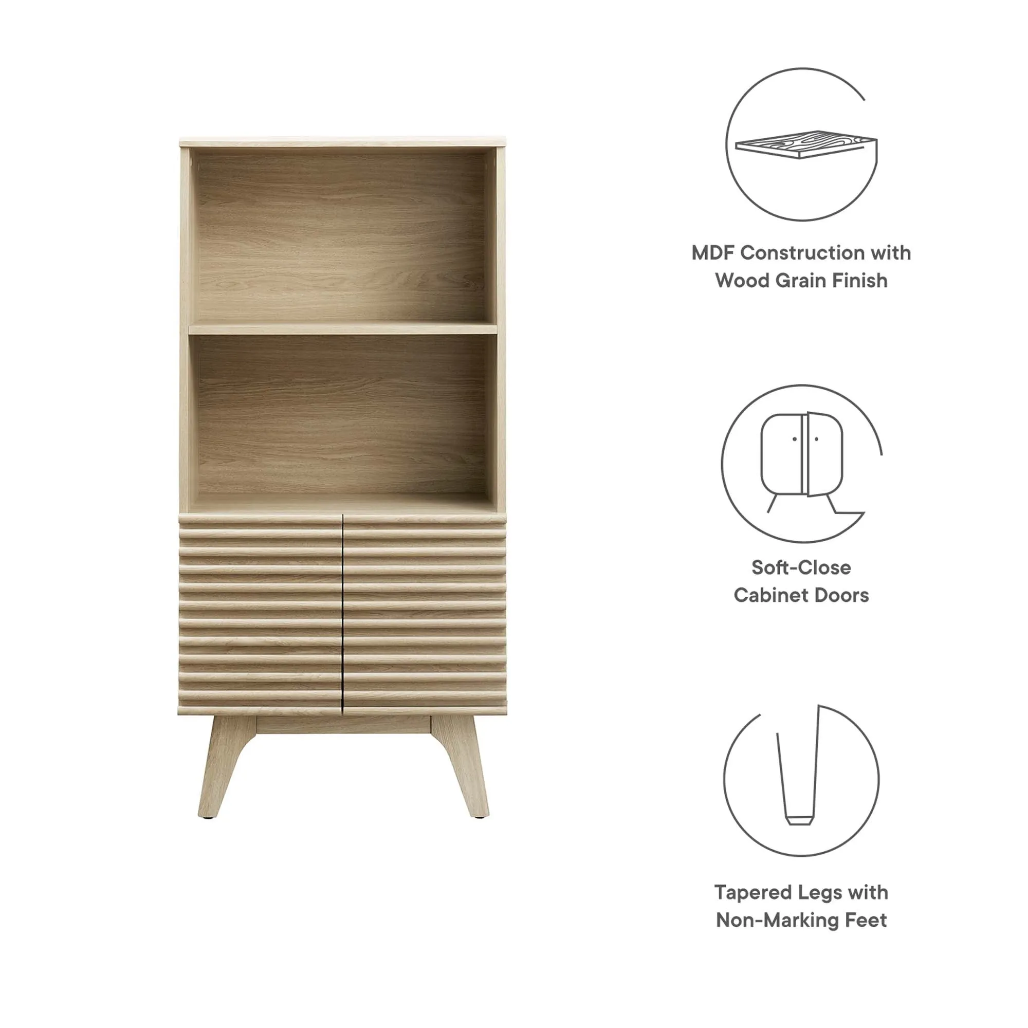 Render Display Cabinet Bookshelf by Modway