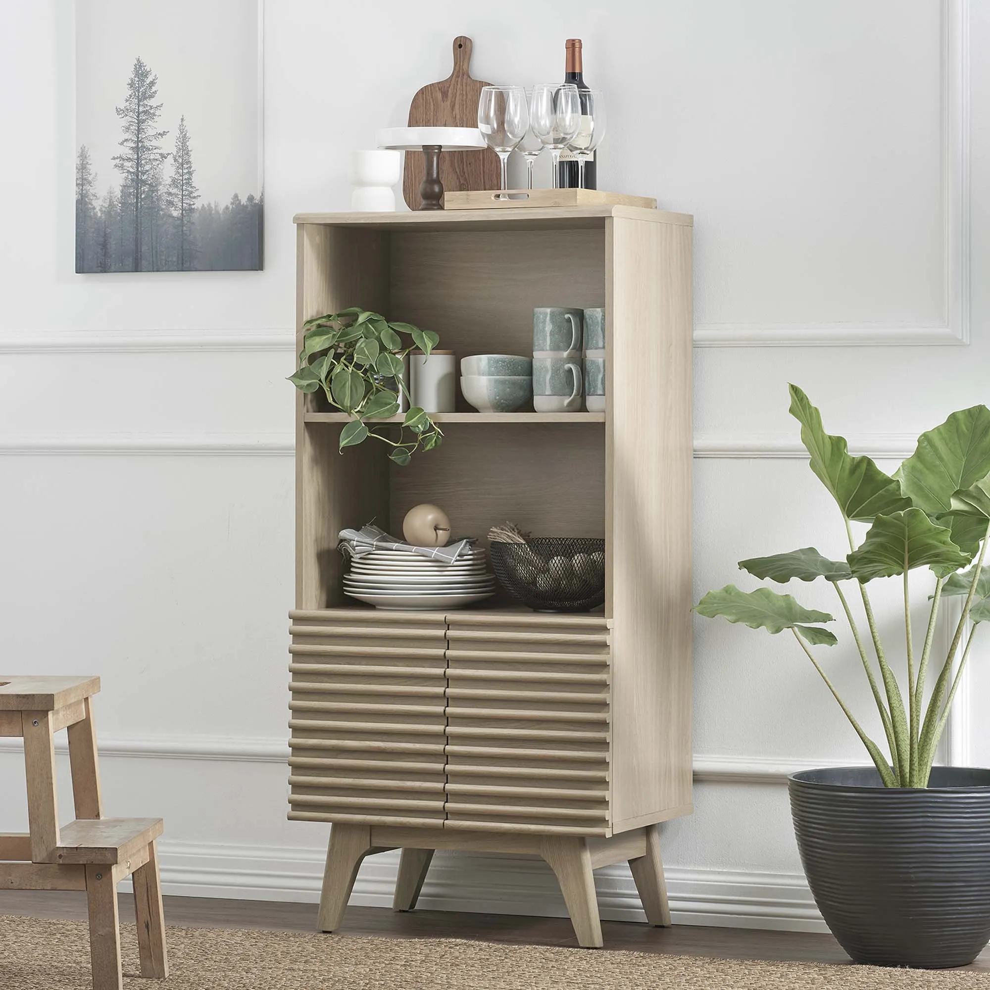 Render Display Cabinet Bookshelf by Modway