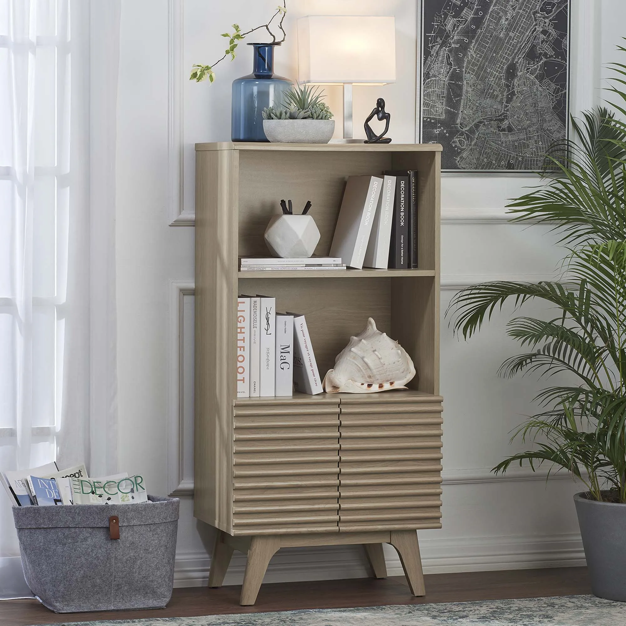 Render Display Cabinet Bookshelf by Modway