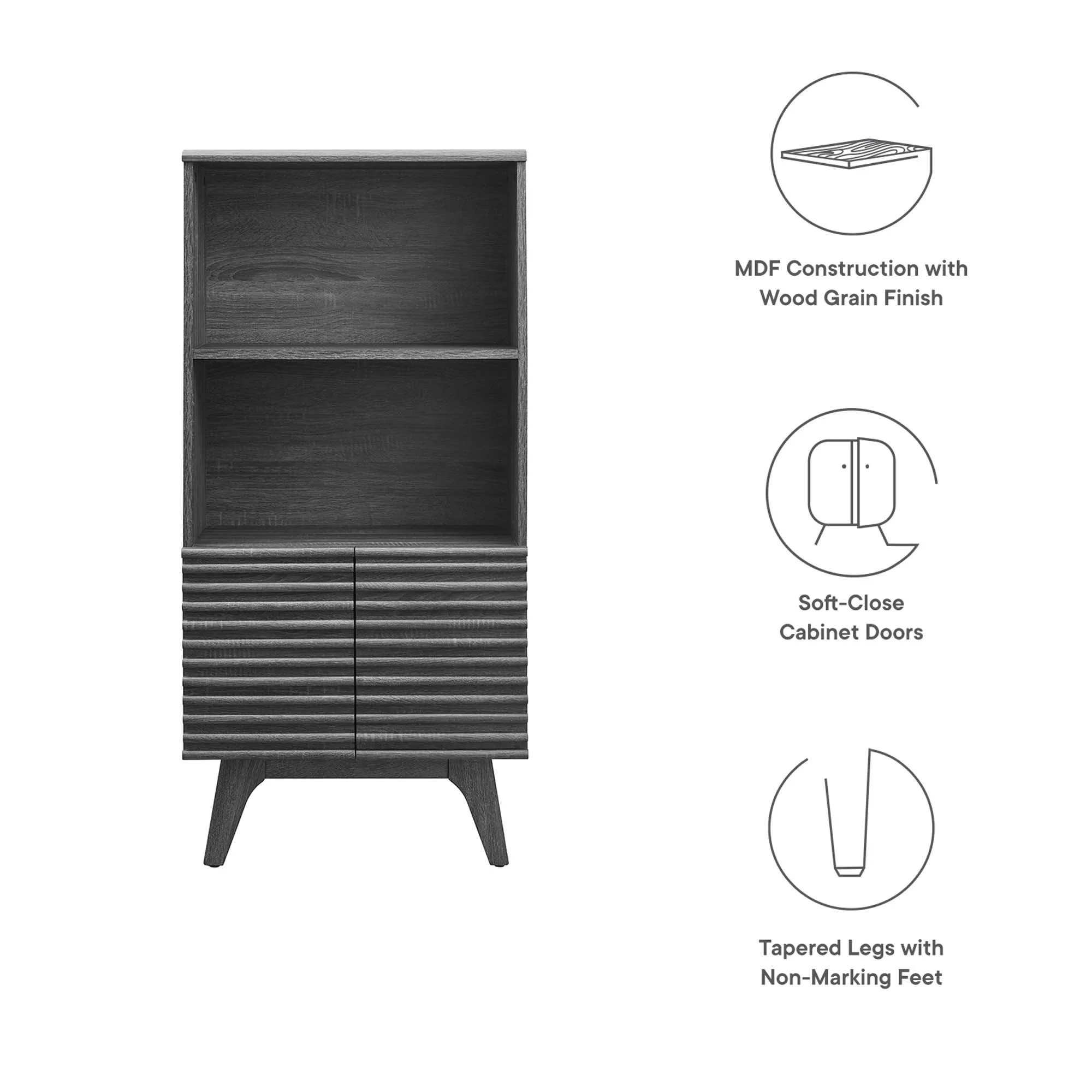 Render Display Cabinet Bookshelf by Modway