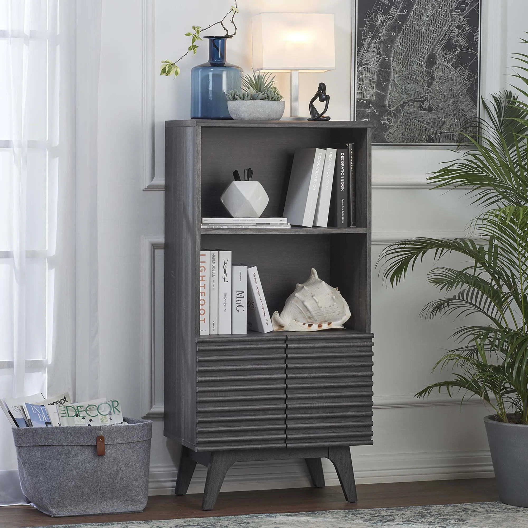 Render Display Cabinet Bookshelf by Modway