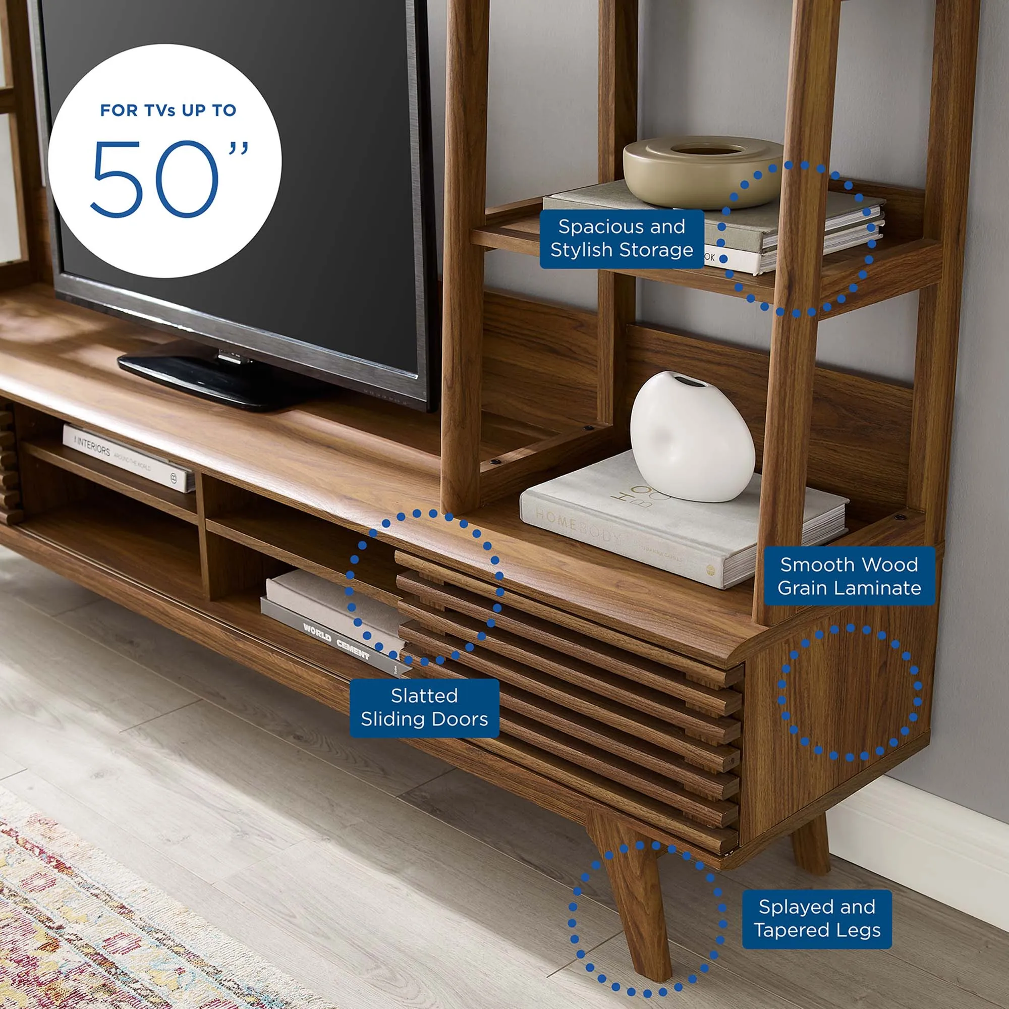 Render TV Stand Entertainment Center by Modway