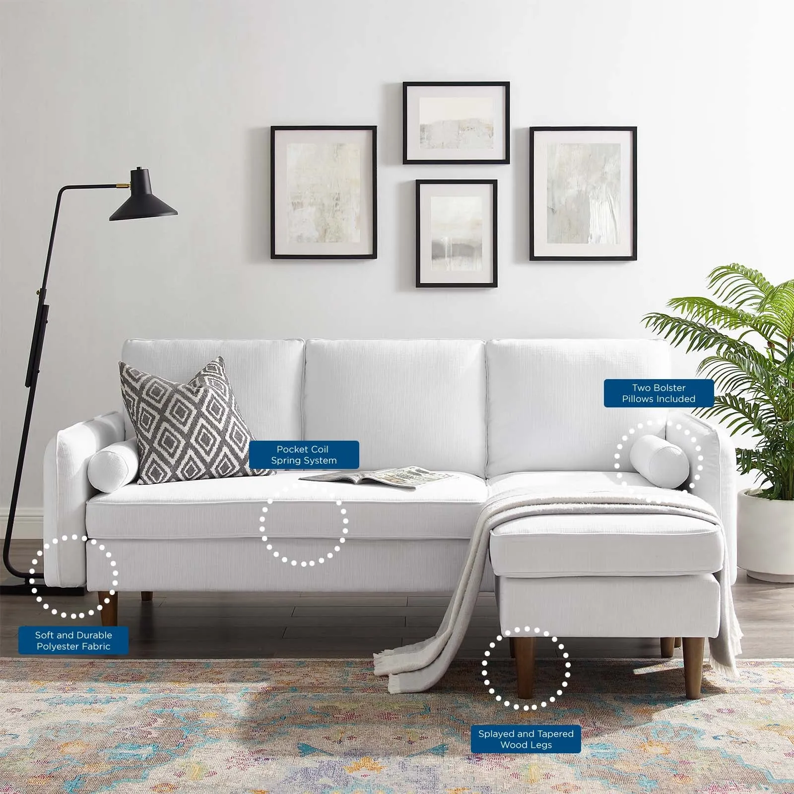 Revive Upholstered Right or Left Sectional Sofa by Modway