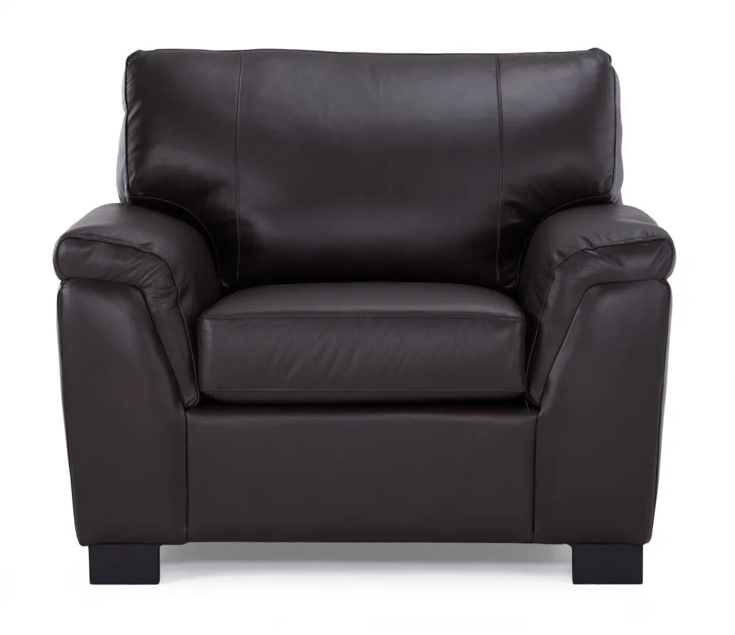 Reynolds Leather Chair - Coffee
