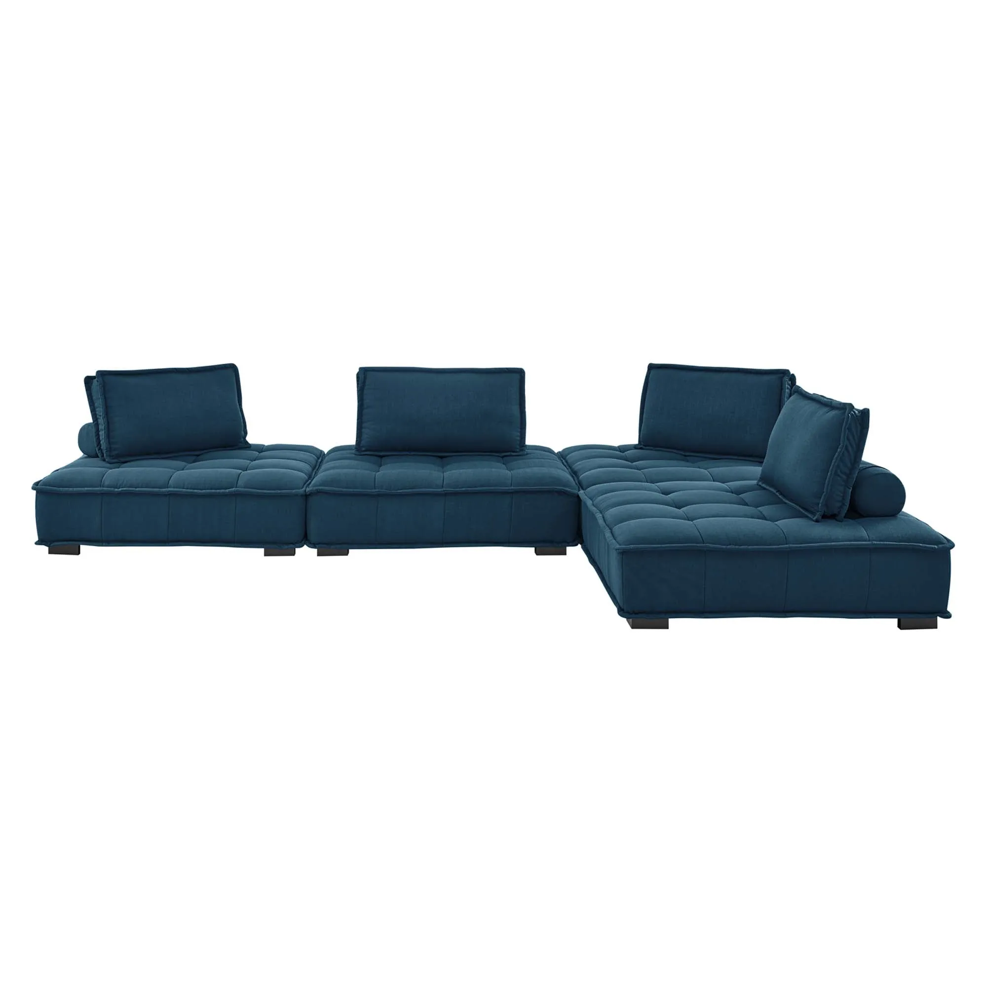 Saunter 4-Piece Tufted Fabric Fabric Sectional Sofa by Modway
