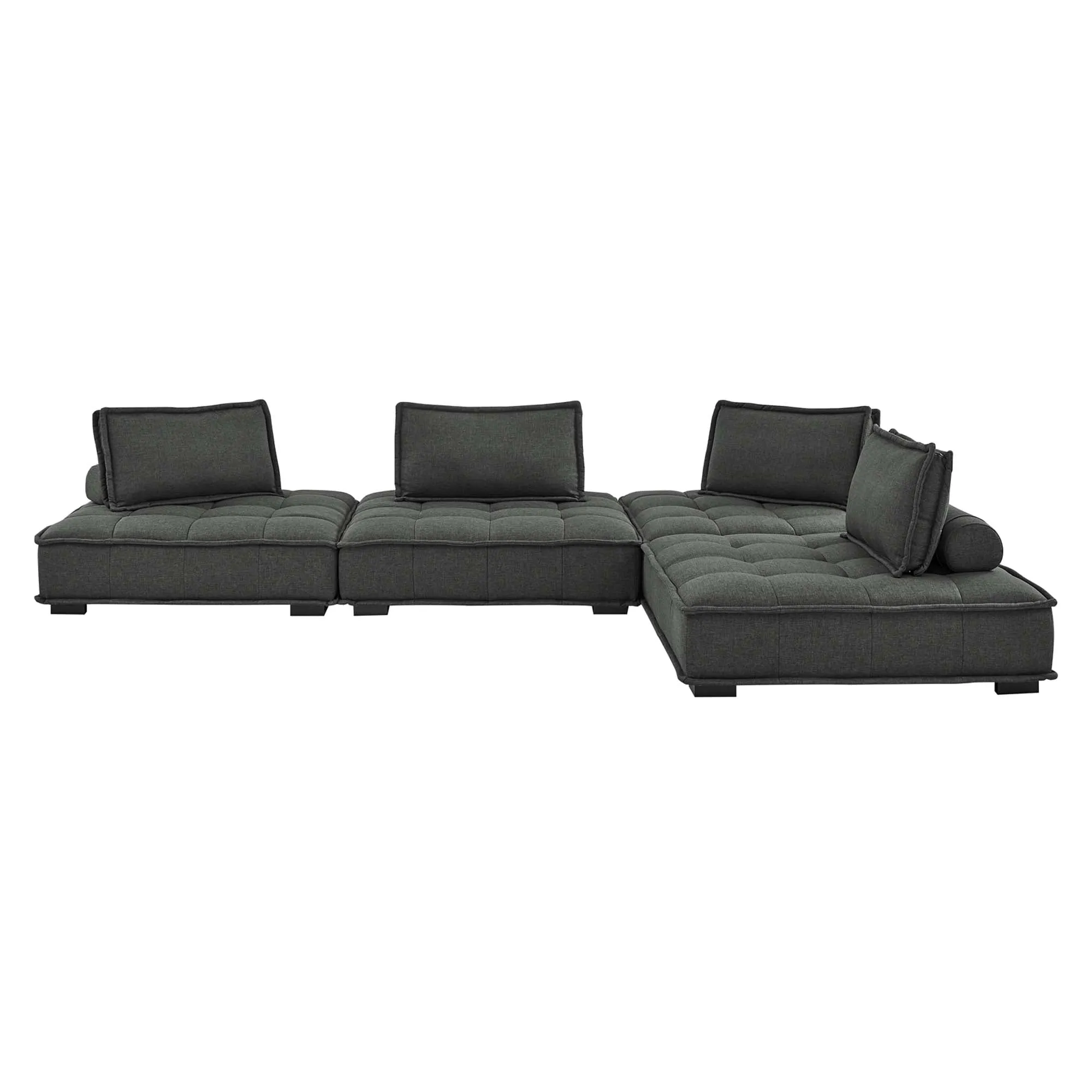 Saunter 4-Piece Tufted Fabric Fabric Sectional Sofa by Modway