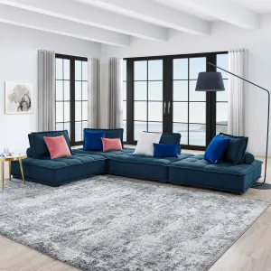 Saunter 4-Piece Tufted Fabric Fabric Sectional Sofa by Modway
