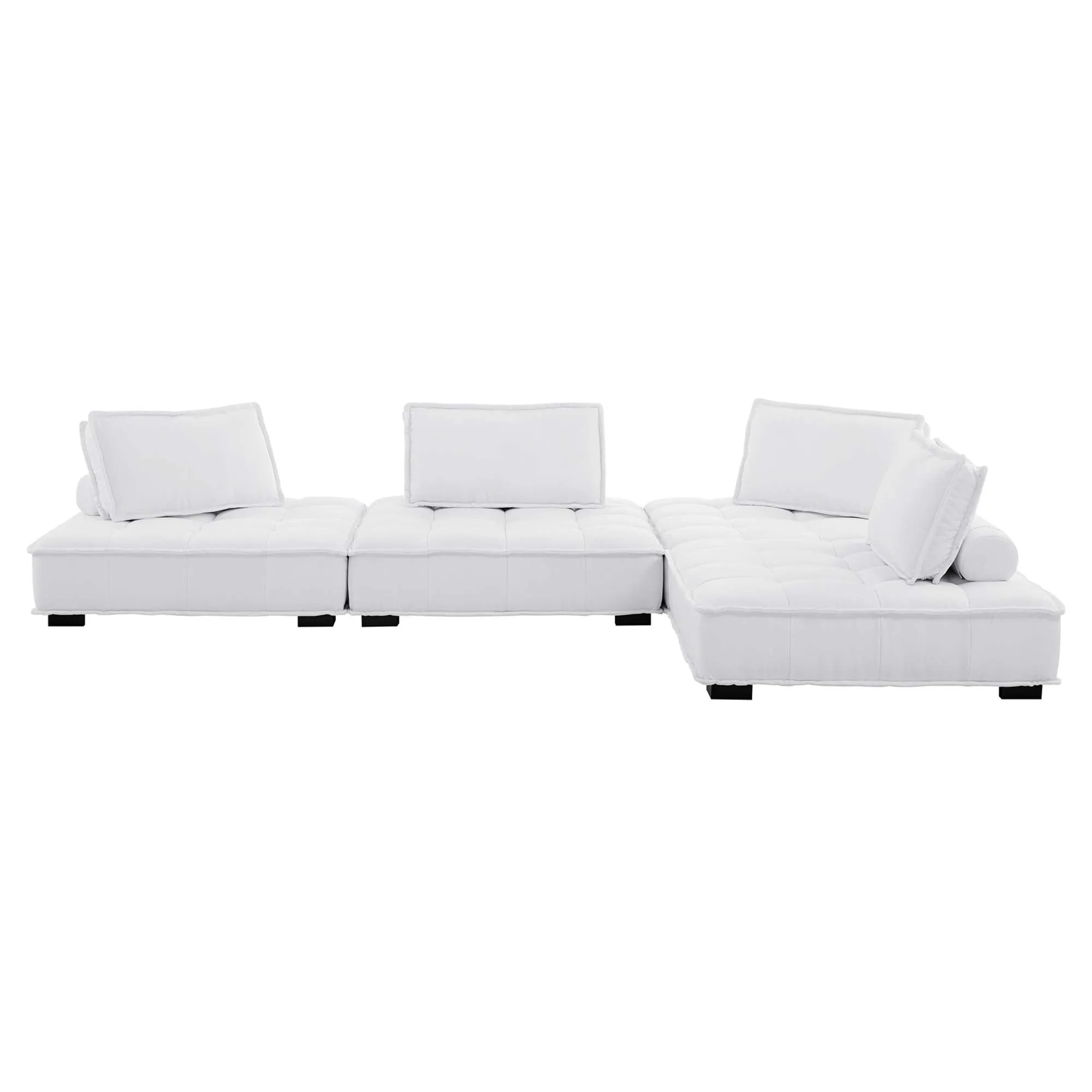 Saunter 4-Piece Tufted Fabric Fabric Sectional Sofa by Modway