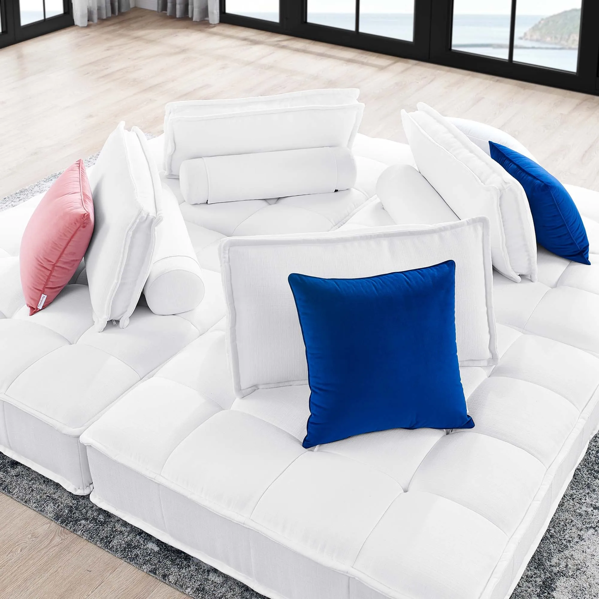 Saunter 4-Piece Tufted Fabric Fabric Sectional Sofa by Modway