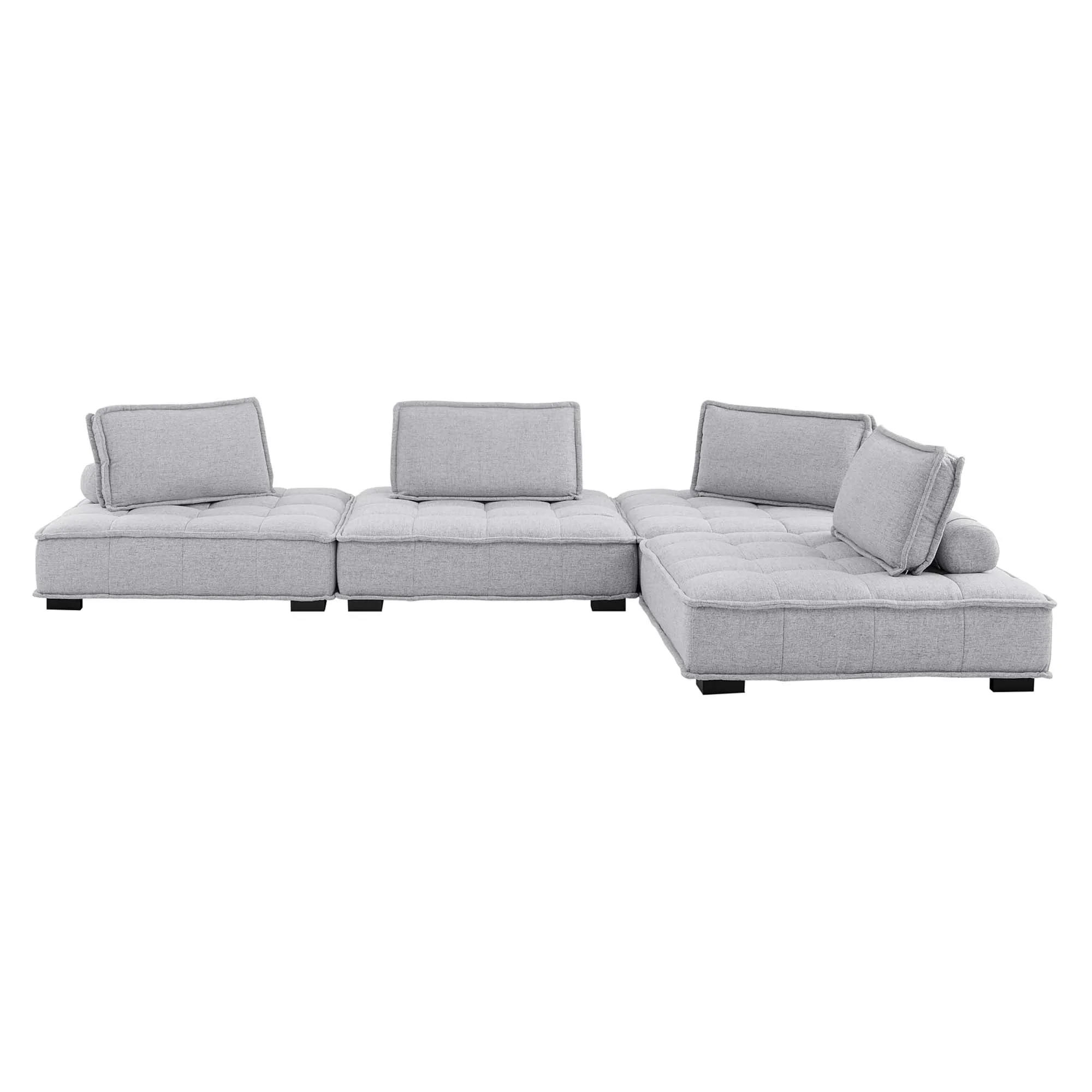 Saunter 4-Piece Tufted Fabric Fabric Sectional Sofa by Modway