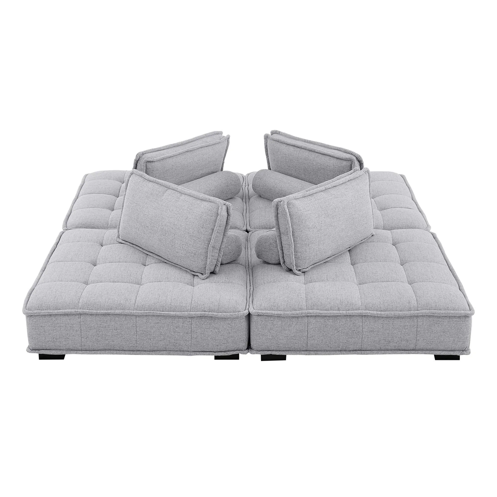 Saunter 4-Piece Tufted Fabric Fabric Sectional Sofa by Modway